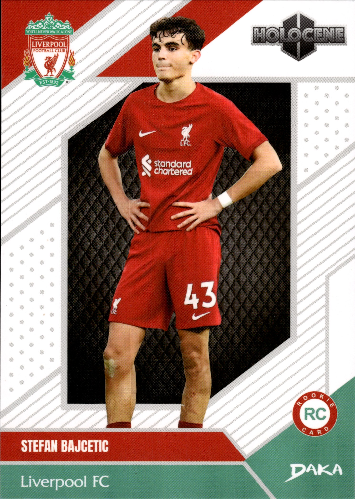 Stefan Bajcetic - DAKA Liverpool FC Set Holocene 2022-23, Nr. NO-18 – Rookie Card (Art.-Nr. SG109931)