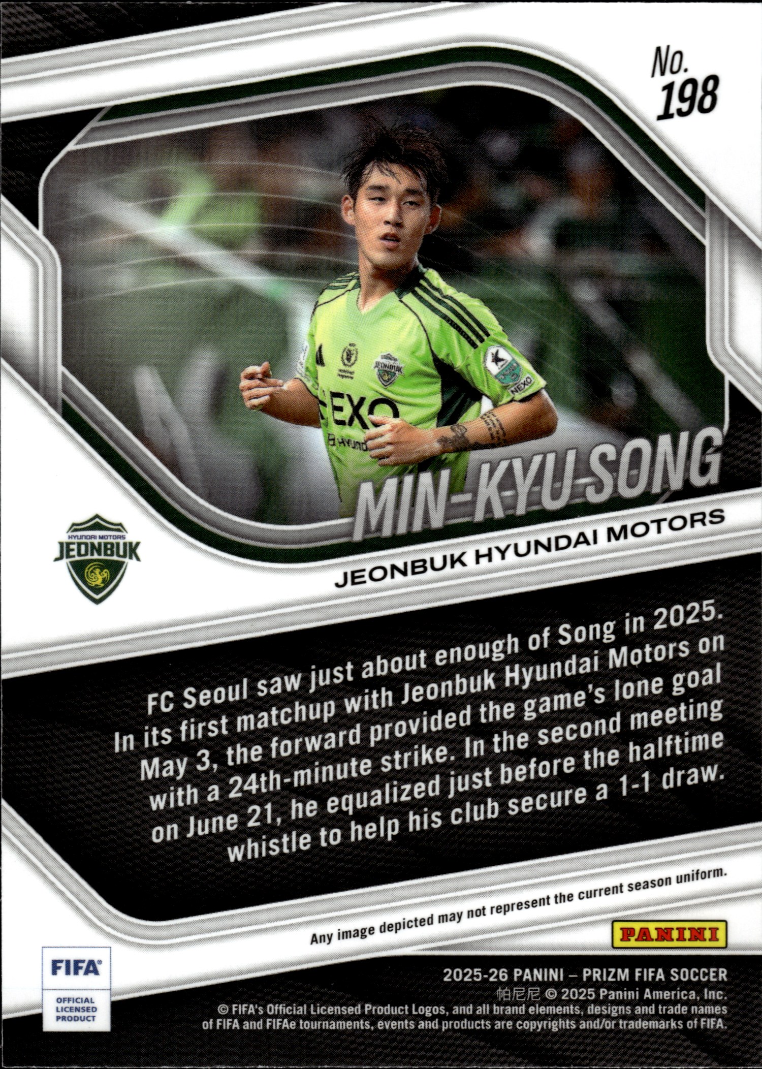 Min-Kyu Song - Panini Prizm FIFA Base Set 2025-26, Nr. 198