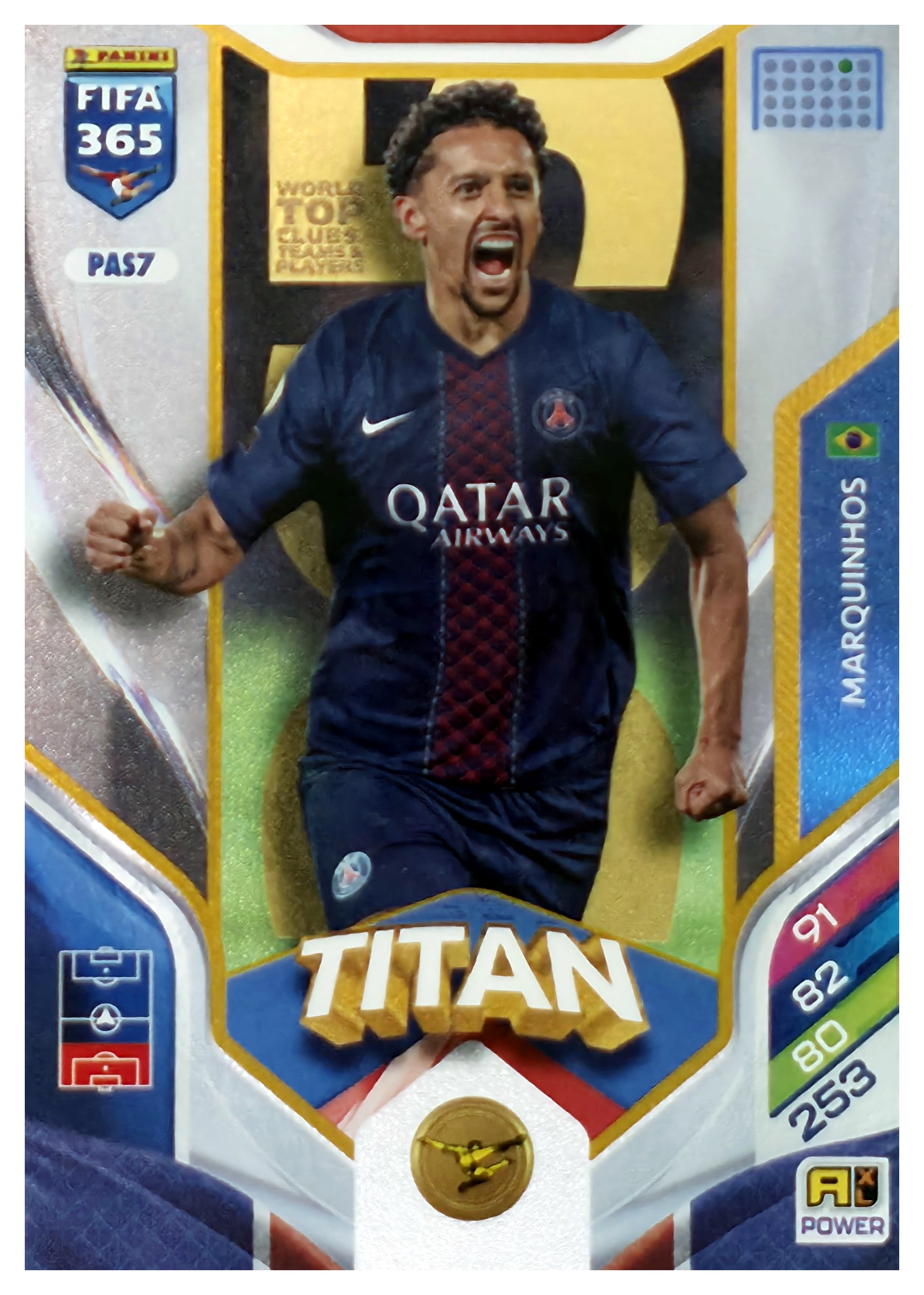 Marquinhos - Panini Adrenalyn XL FIFA 365 Titan 2026, Nr. PAS7 – Insert (Art.-Nr. SG108221)