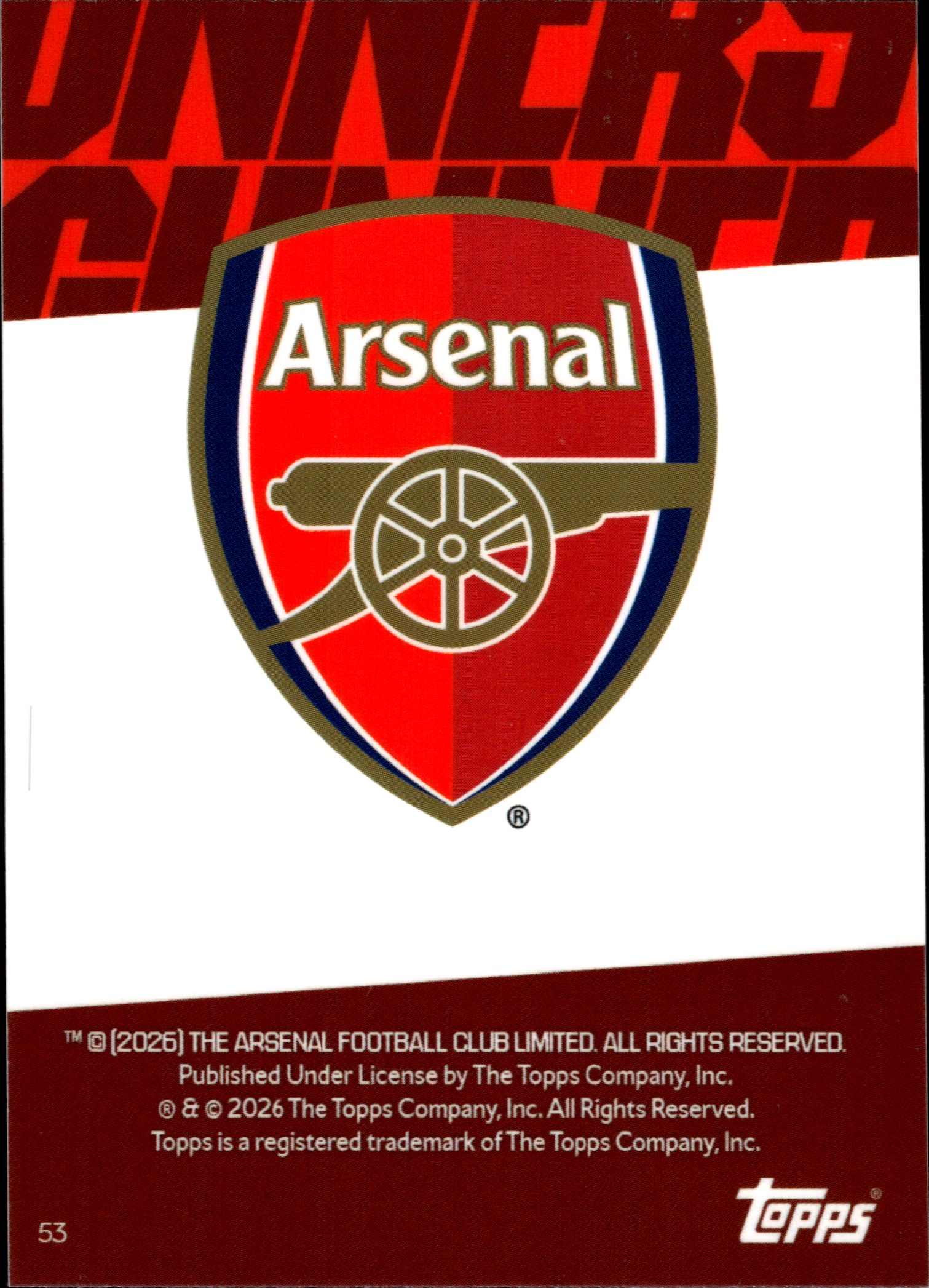 Ben White - Topps Chrome Arsenal Team Set Base Set 2025-26, Nr. 53