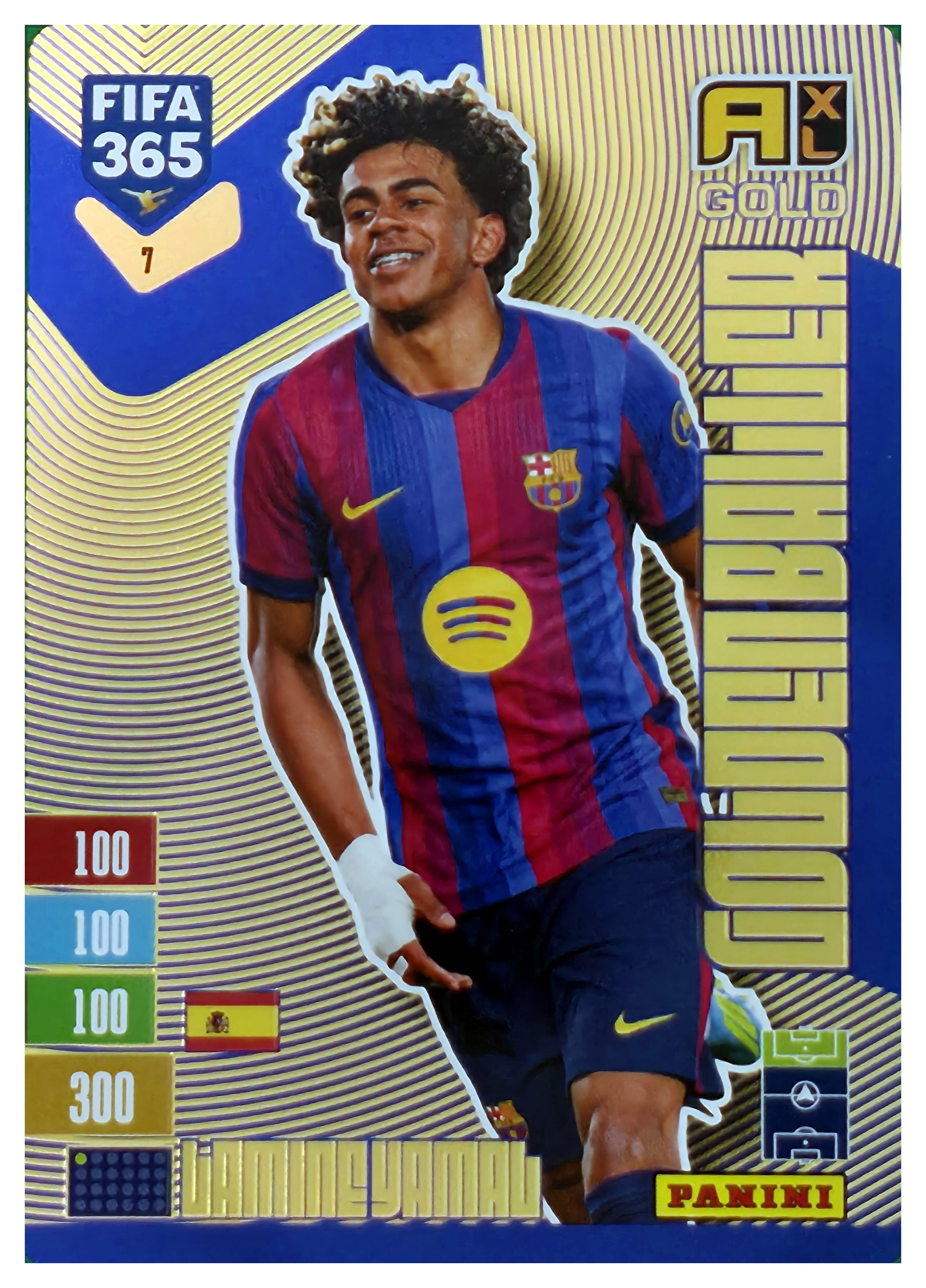 Lamine Yamal - Panini Adrenalyn XL FIFA 365 Golden Baller 2026-27, Nr. 7 – Insert (Art.-Nr. SG110401)