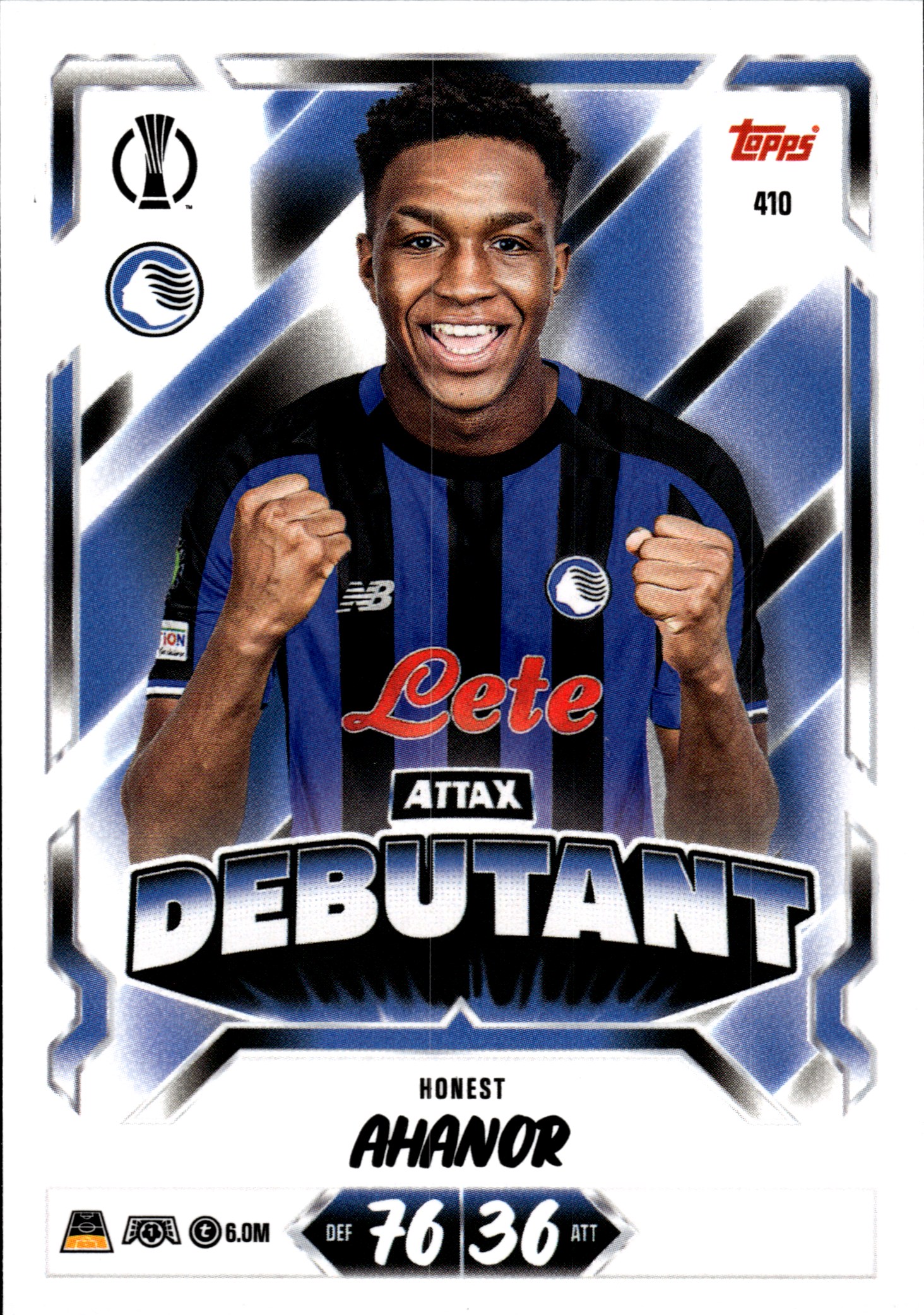 Honest Ahanor - Topps Match Attax UEFA Club Competitions Attax Debutant 2026-27, Nr. 410 (Art.-Nr. SG107345)
