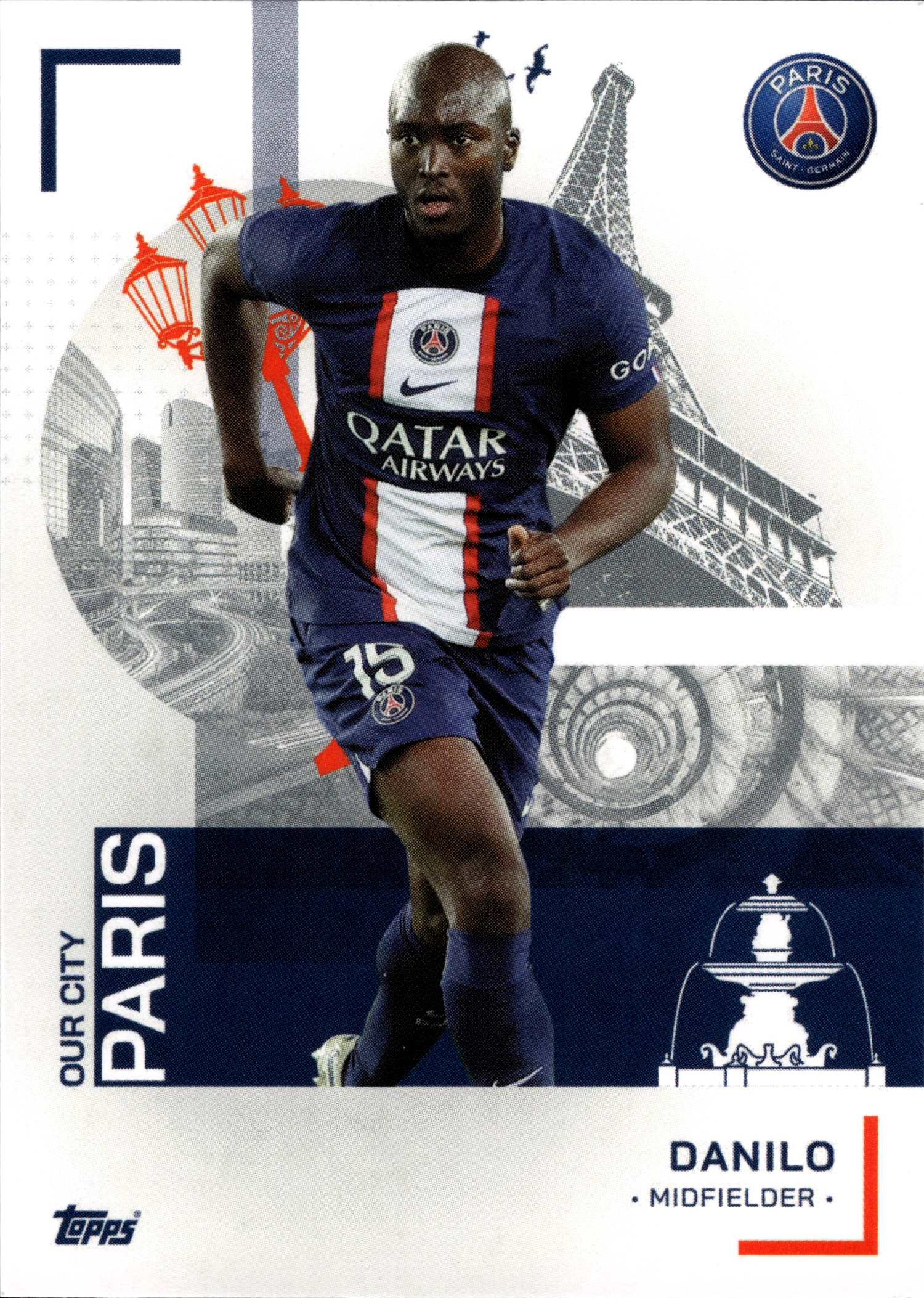 Danilo - Topps Paris Saint-Germain Official Team Set 2023-24, Nr. 28 (Art.-Nr. SG103005)