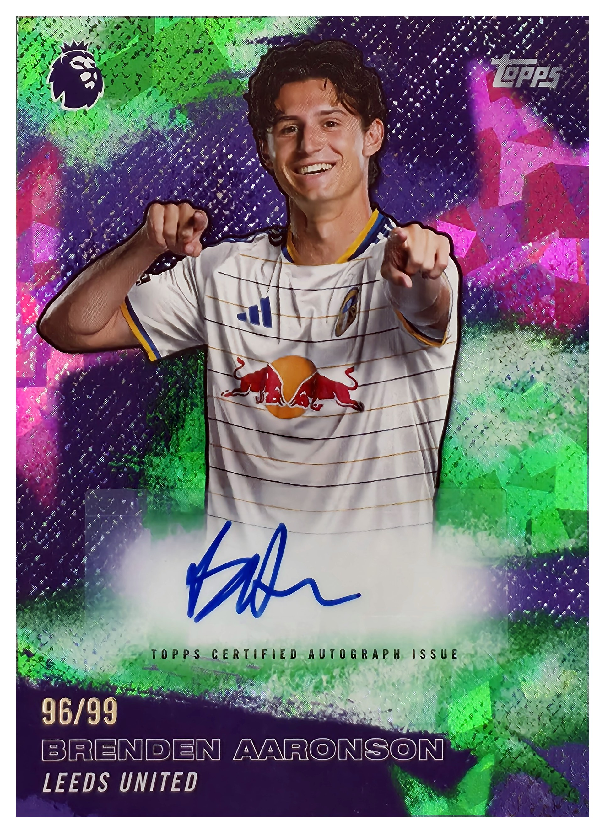 Brenden Aaronson - Topps Flagship Premier League Stars of the Premier League Autographs 2026-27, Nr. SPLA-BA – Autogramm, Nummeriert, Green Mini Diamond Parallel (Art.-Nr. SG108744)