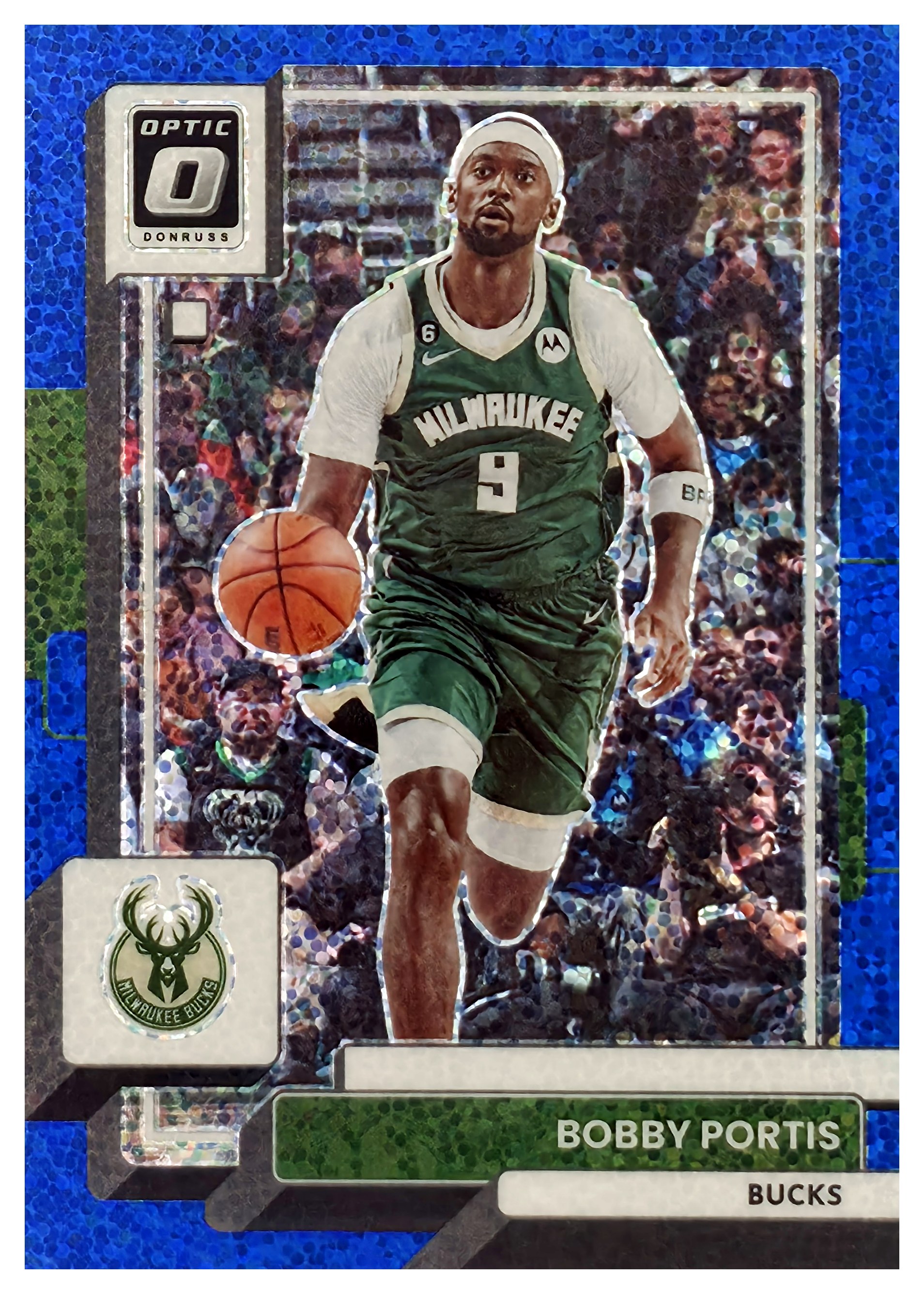 Bobby Portis - Panini Donruss Optic Base Set 2022-23, Nr. 101 – Nummeriert, Blue Sparkle (Art.-Nr. SG108785)