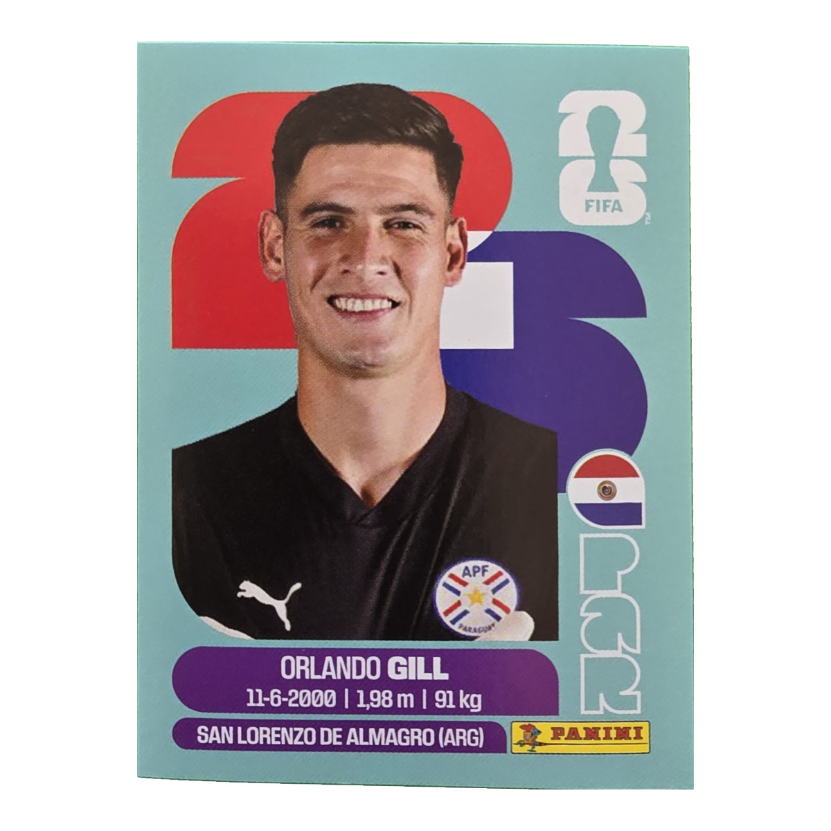 Orlando Gill - Paraguay, FIFA WM 2026, Nr. PAR3
