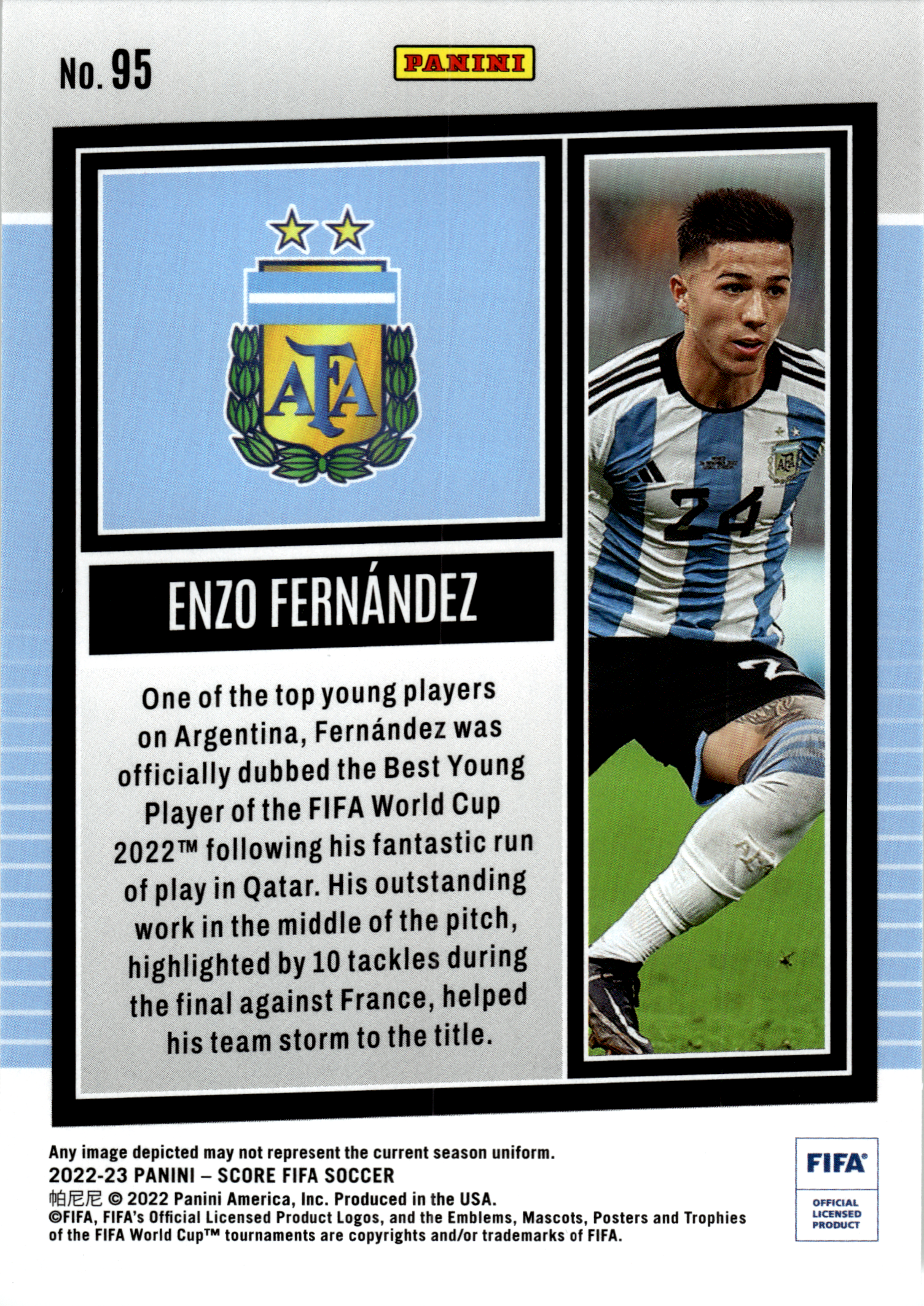 Enzo Fernández - Panini Score FIFA Soccer 2022-23, Nr. 95