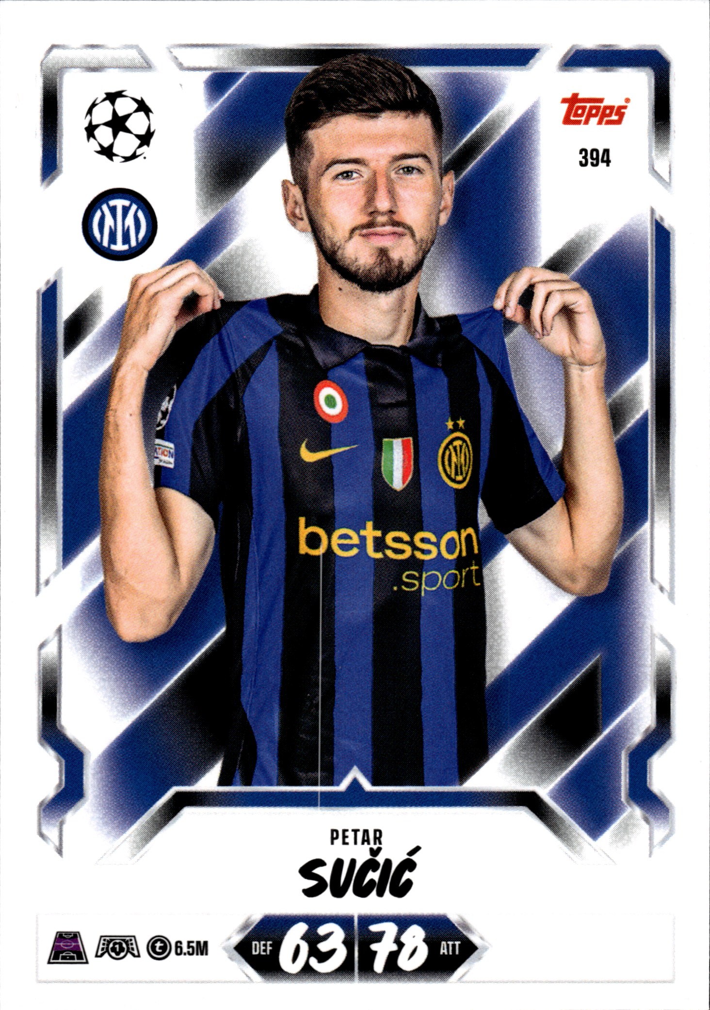 Petar Sučić - Topps Match Attax UEFA Club Competitions Base Set 2026-27, Nr. 394 (Art.-Nr. SG107166)