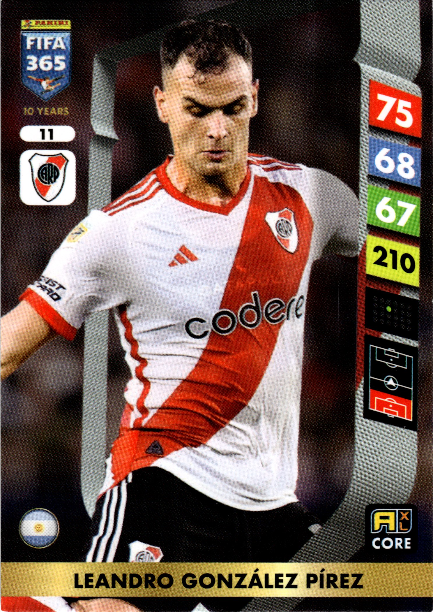 Leandro González Pírez - Panini Adrenalyn XL FIFA 365 Base Set 2025, Nr. 11 (Art.-Nr. SG107734)