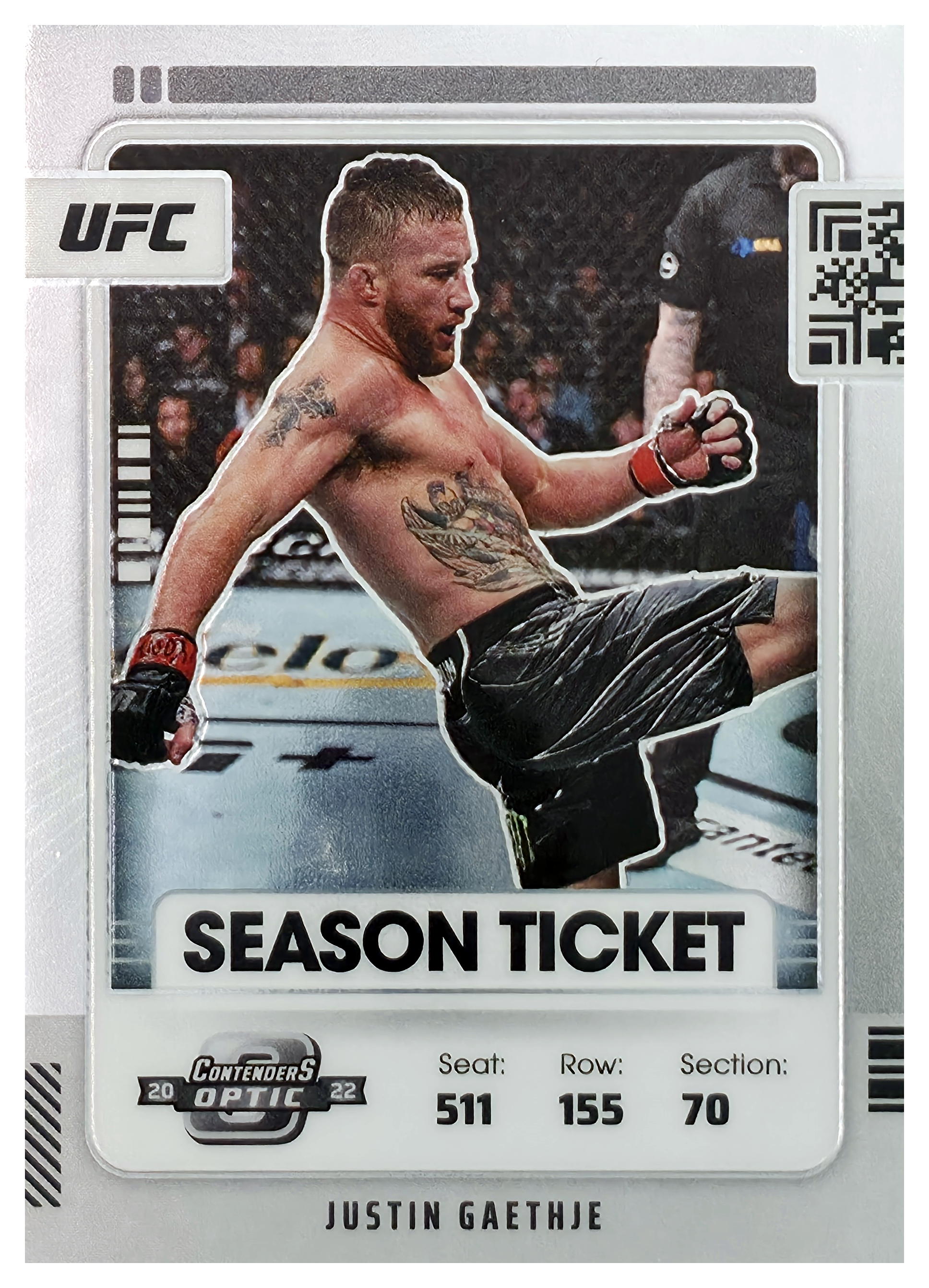 Justin Gaethje - Panini Chronicles UFC Contenders Optic Season Ticket 2022, Nr. 366 (Art.-Nr. SG106612)