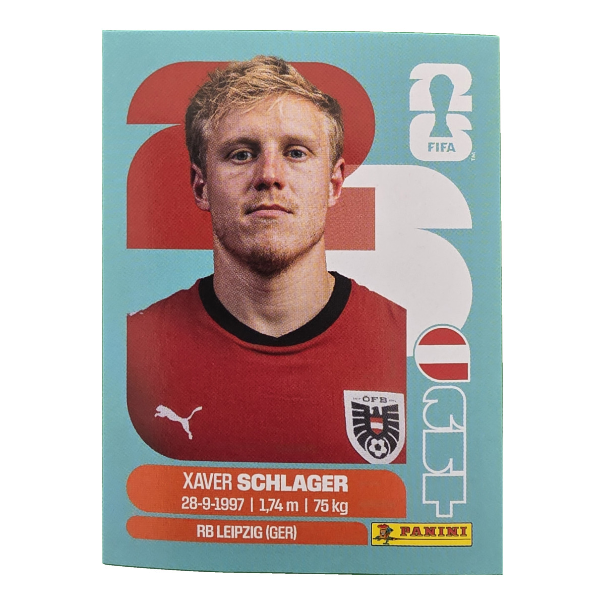 Xaver Schlager - Österreich, FIFA WM 2026, Nr. AUT10