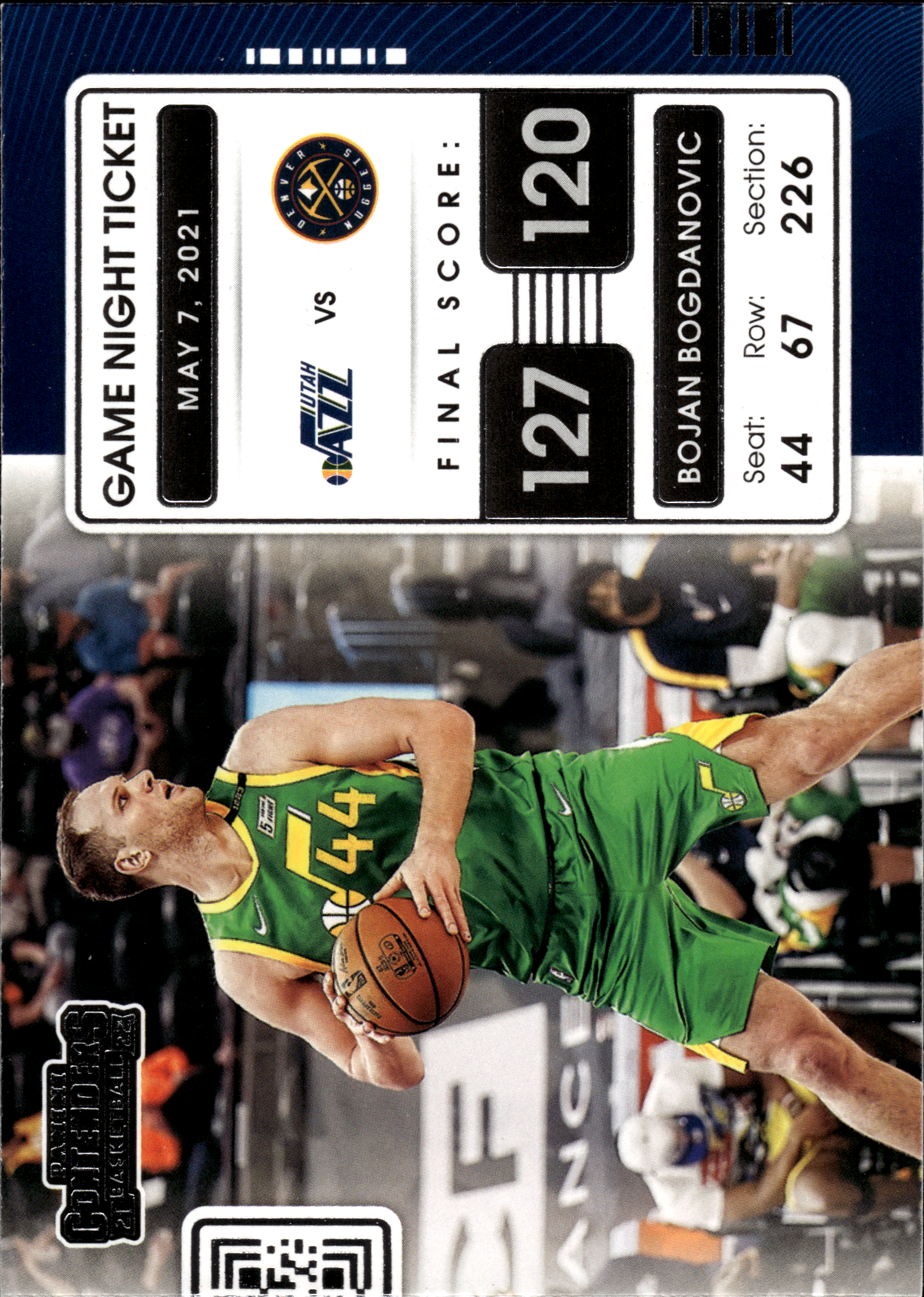 Bojan Bogdanovic - Panini Contenders Game Night Ticket 2021-22, Nr. 6 (Art.-Nr. SG103514)