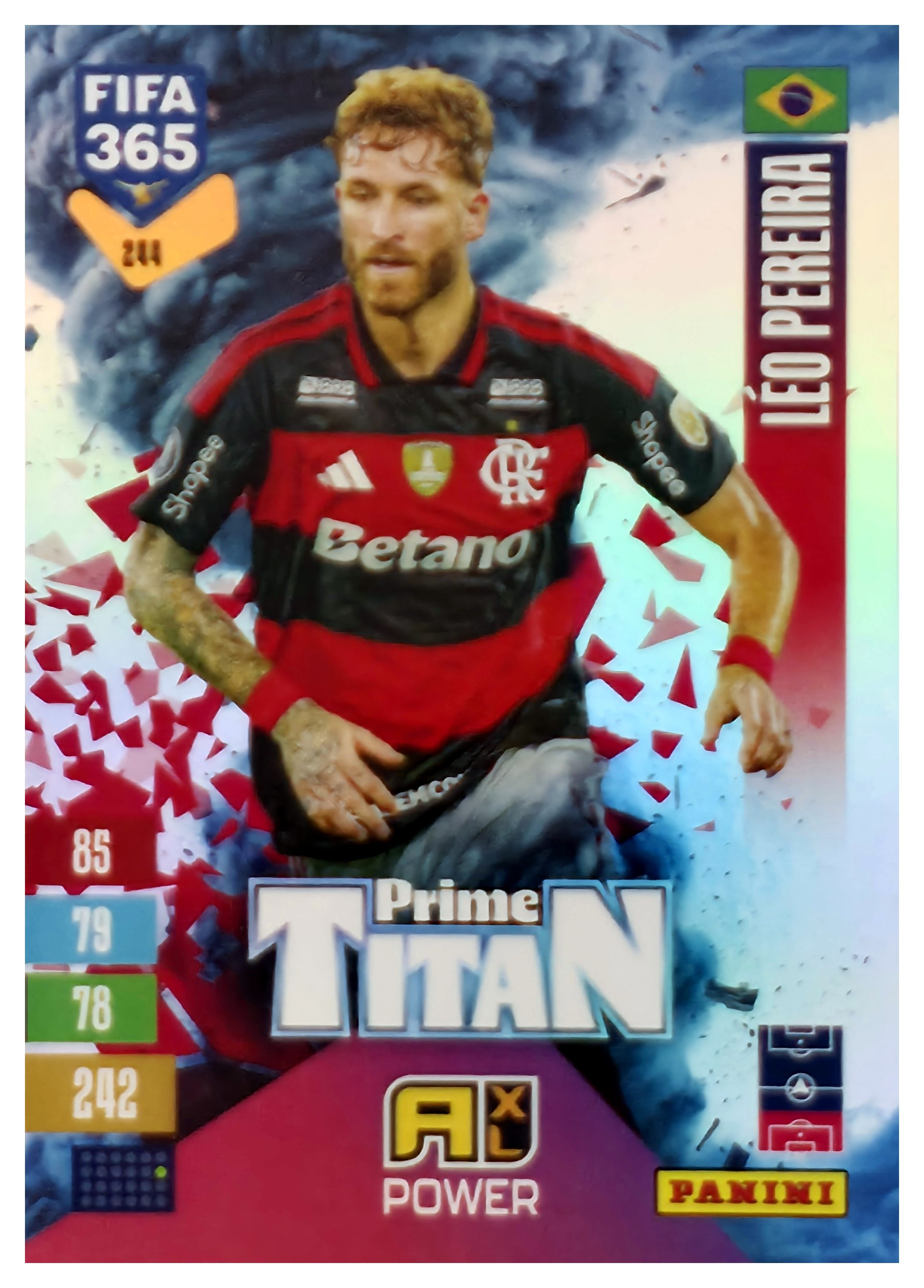 Léo Pereira - Panini Adrenalyn XL FIFA 365 Prime Titan 2026-27, Nr. 244 – Insert (Art.-Nr. SG110660)