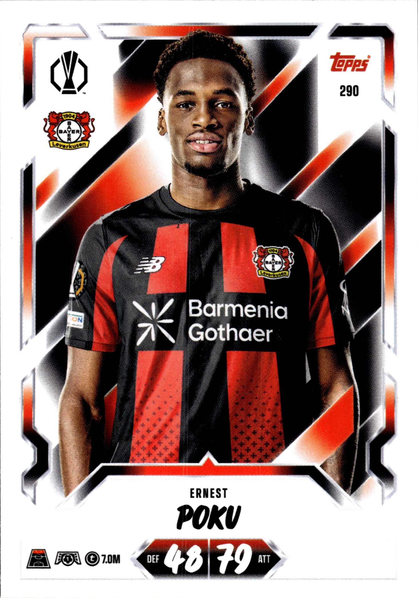Ernest Poku - Topps Match Attax UEFA Club Competitions Base Set 2026-27, Nr. 290 (Art.-Nr. SG107384)