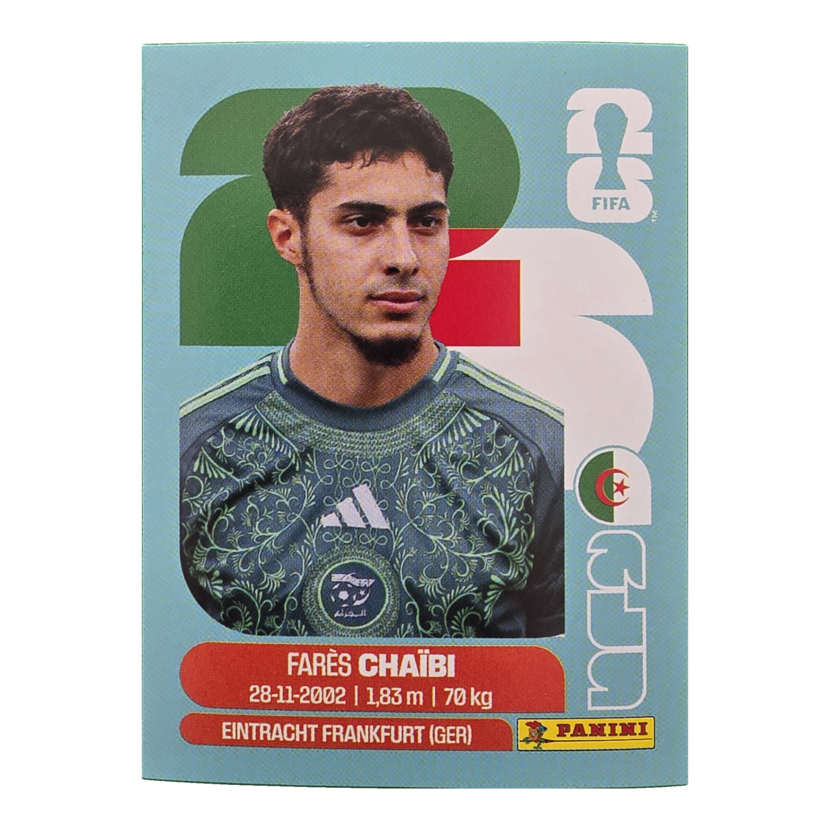 Farès Chaïbi - Algerien, FIFA WM 2026, Nr. ALG14