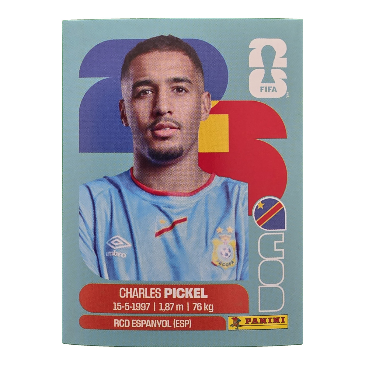 Charles Pickel - Kongo DR, FIFA WM 2026, Nr. COD8