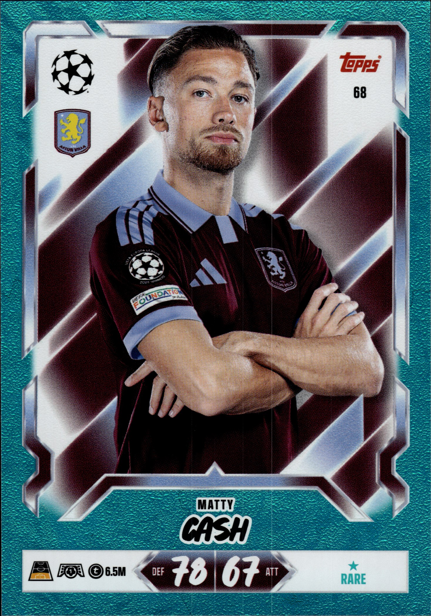Matty Cash - Topps Match Attax UEFA Club Competitions Base Set 2026-27, Nr. 68 – Rare (Art.-Nr. SG107406)