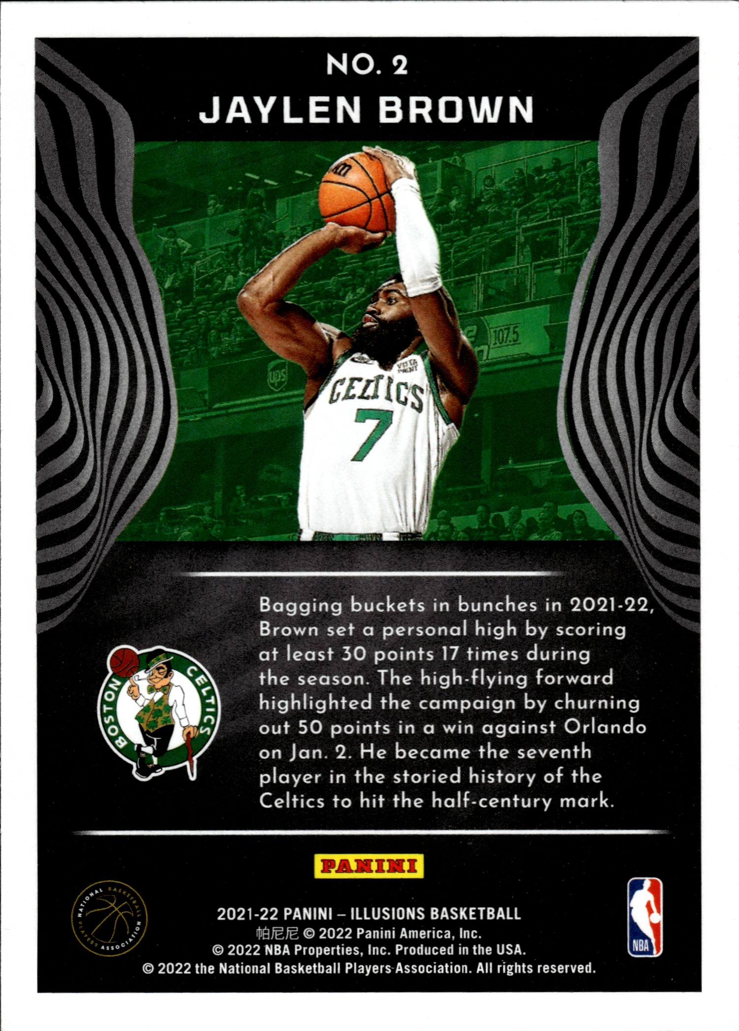 Jaylen Brown - Panini Illusions Base Set 2021-22, Nr. 2