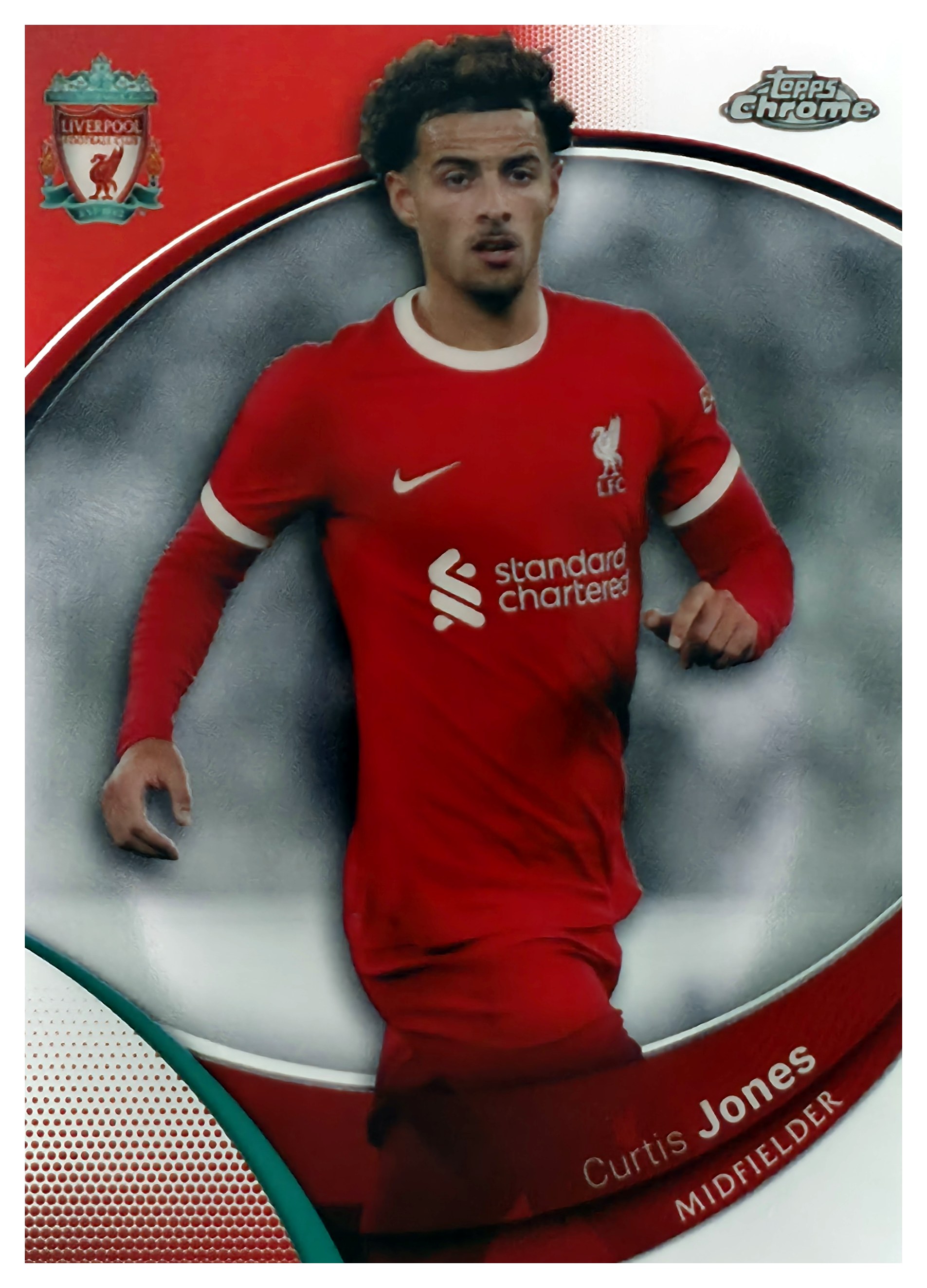 Curtis Jones - Topps Chrome Liverpool FC Team Set Base Set 2023-24, Nr. 15 (Art.-Nr. SG108206)