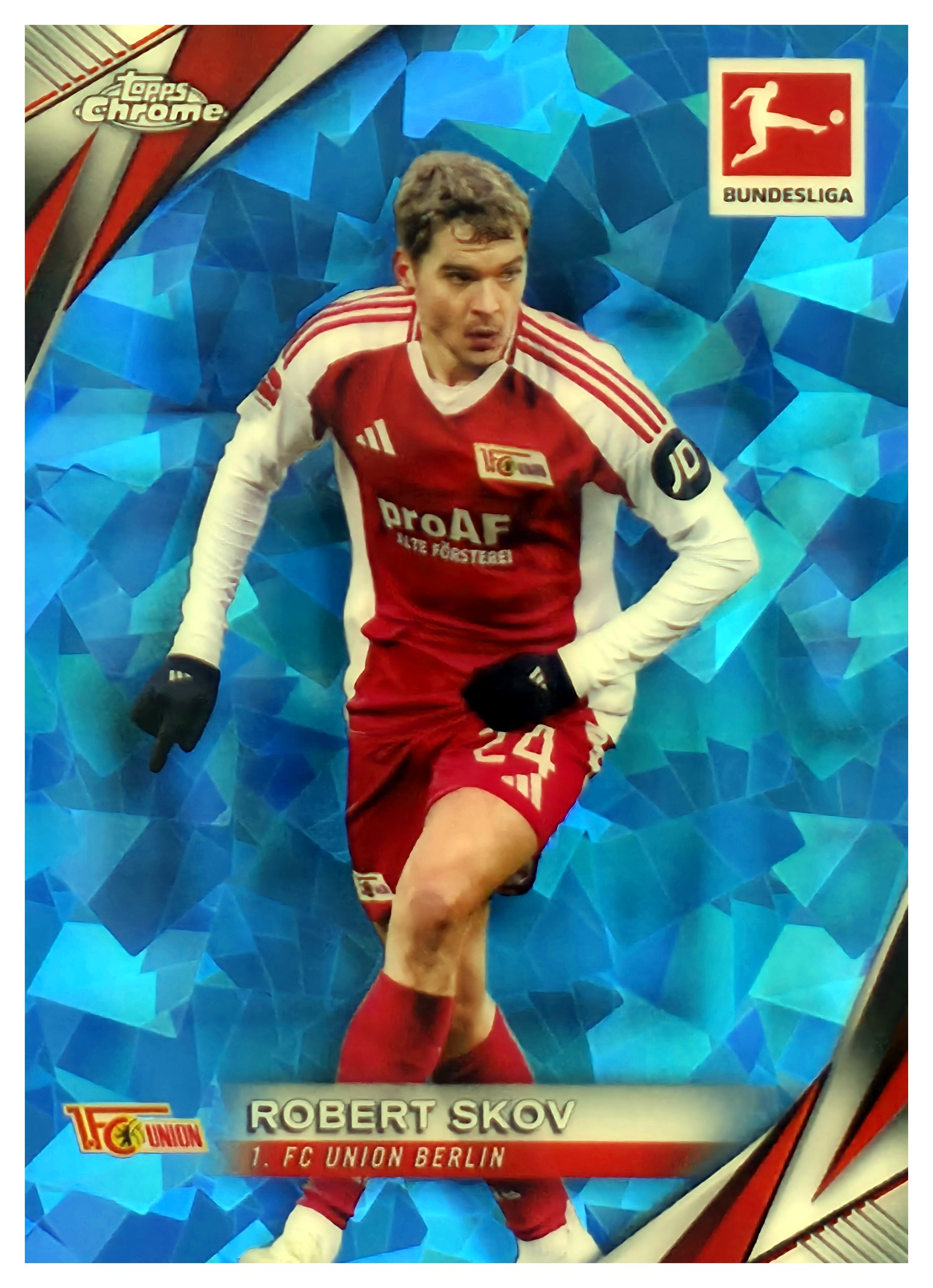 Robert Skov - Topps Chrome Sapphire Bundesliga Base Set 2024-25, Nr. 9 (Art.-Nr. SG108038)