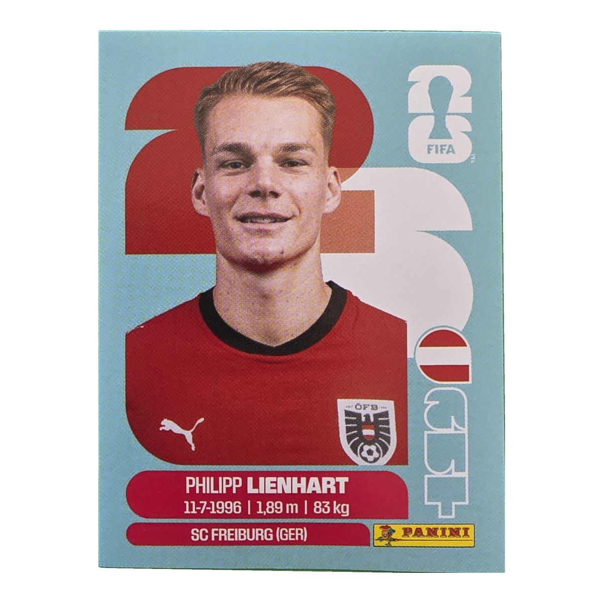Philipp Lienhart - Österreich, FIFA WM 2026, Nr. AUT6
