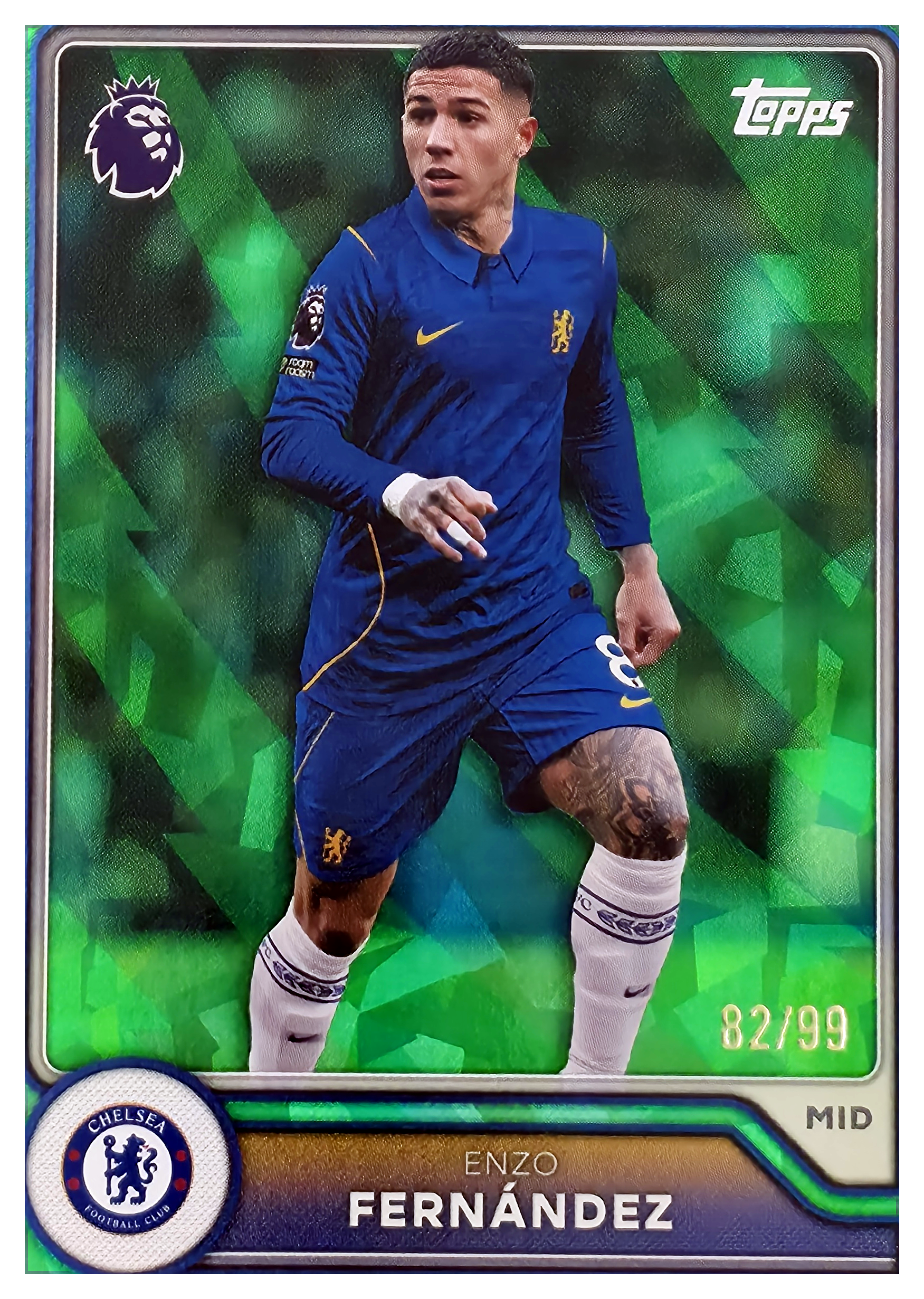 Enzo Fernández - Topps Flagship Premier League Base Set 2026-27, Nr. 96 – Numeriert, Green Mini Diamond Parallel (Art.-Nr. SG104839)