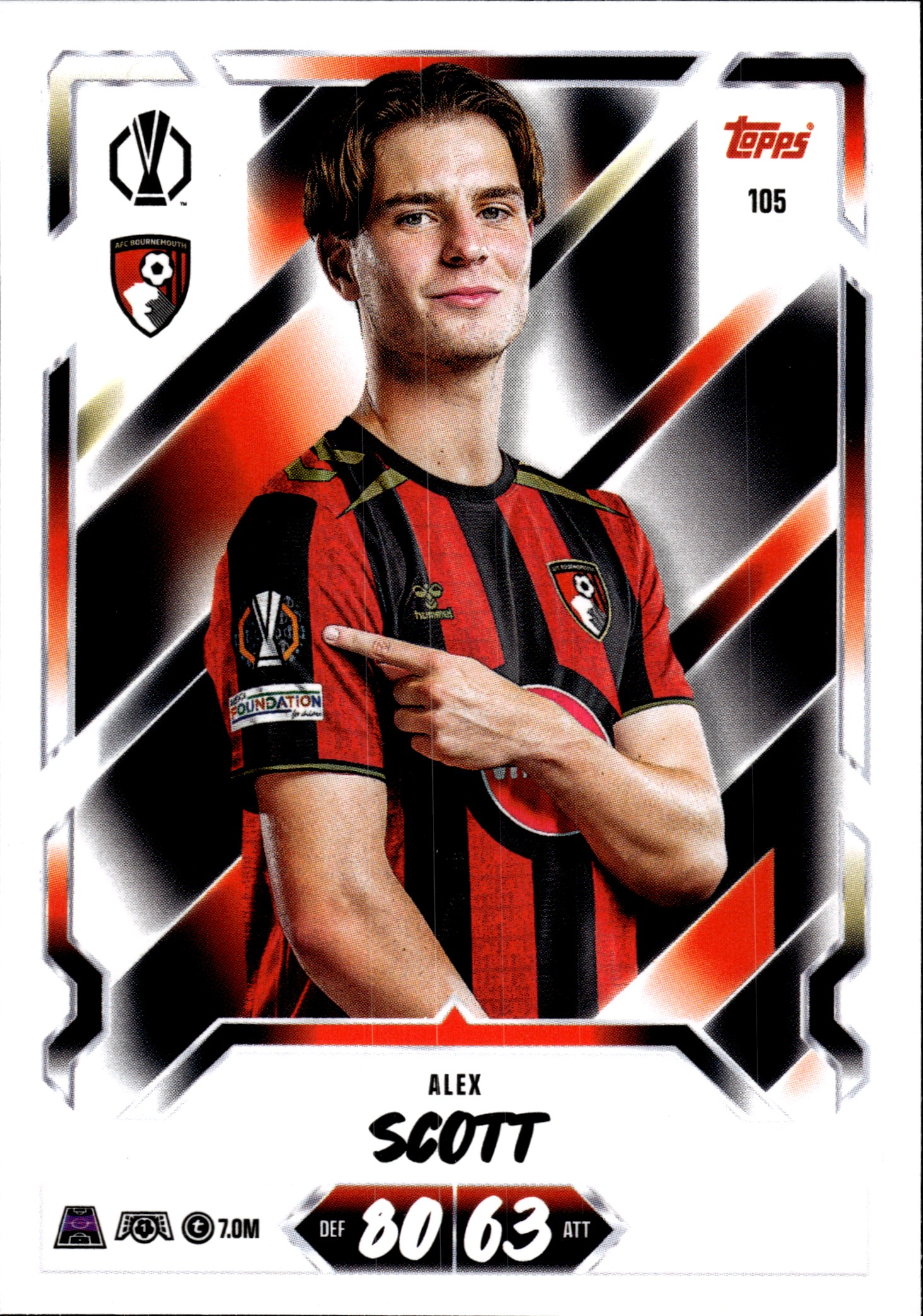 Alex Scott - Topps Match Attax UEFA Club Competitions Base Set 2026-27, Nr. 105 (Art.-Nr. SG107341)