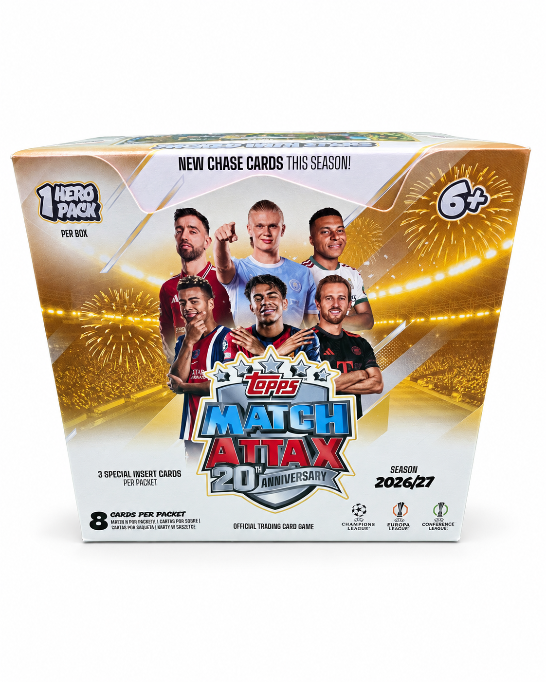 Topps Match Attax UEFA Club Competitions 2026/2027 Display – ungeöffnete Box mit Hero Pack