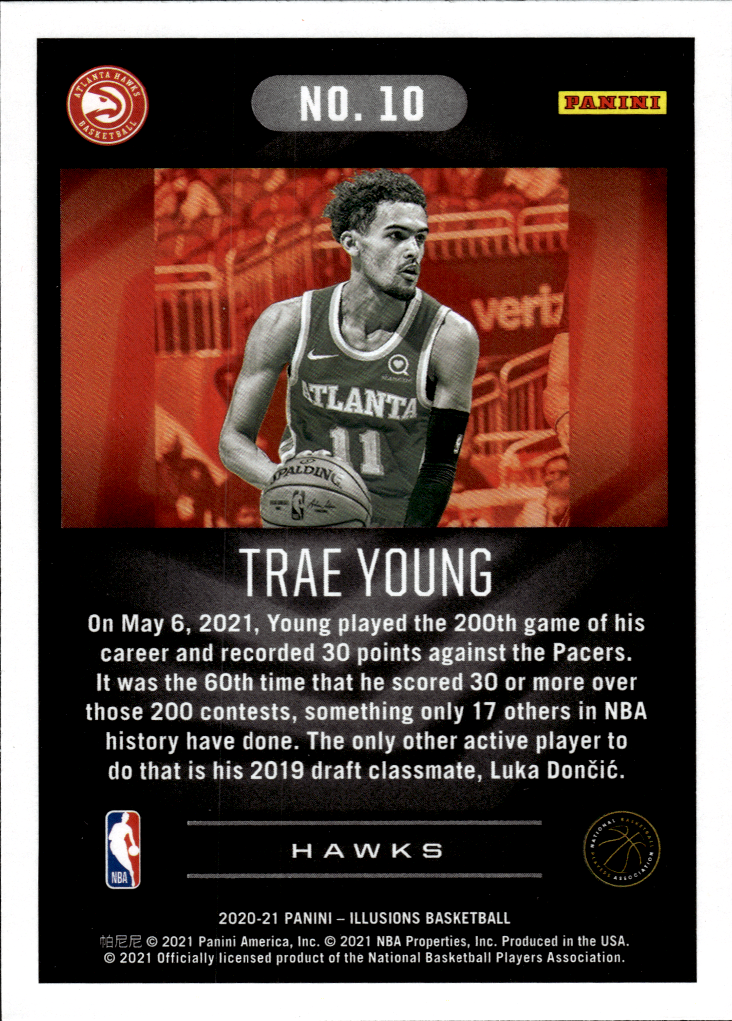 Trae Young - Panini Illusions Base Set 2020-21, Nr. 10