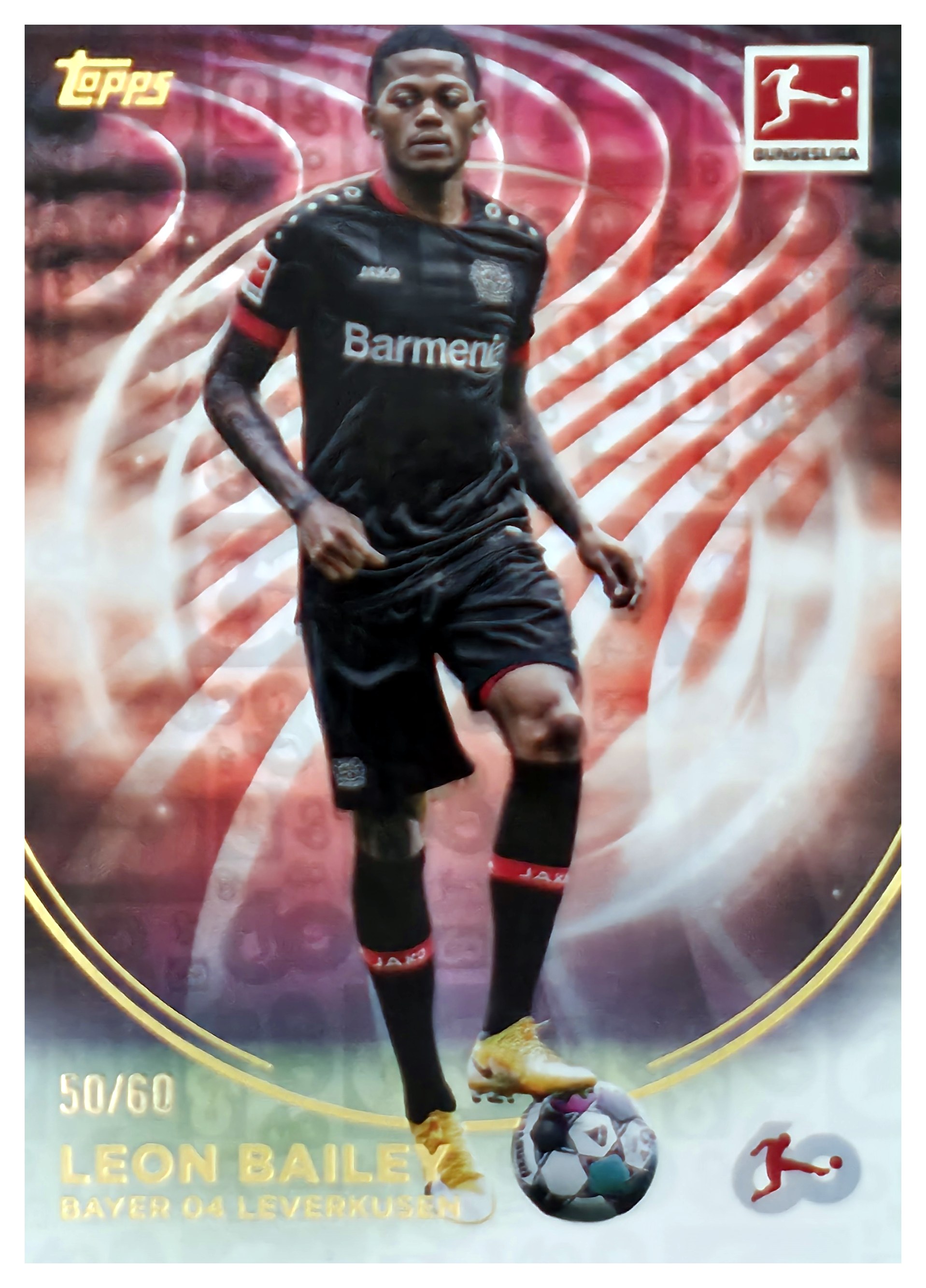 Leon Bailey - Topps Bundesliga 60 Years Celebration Base Set 2023-24, Nr. 29 – Nummeriert, Bundesliga 60 Years Foil (Art.-Nr. SG108738)