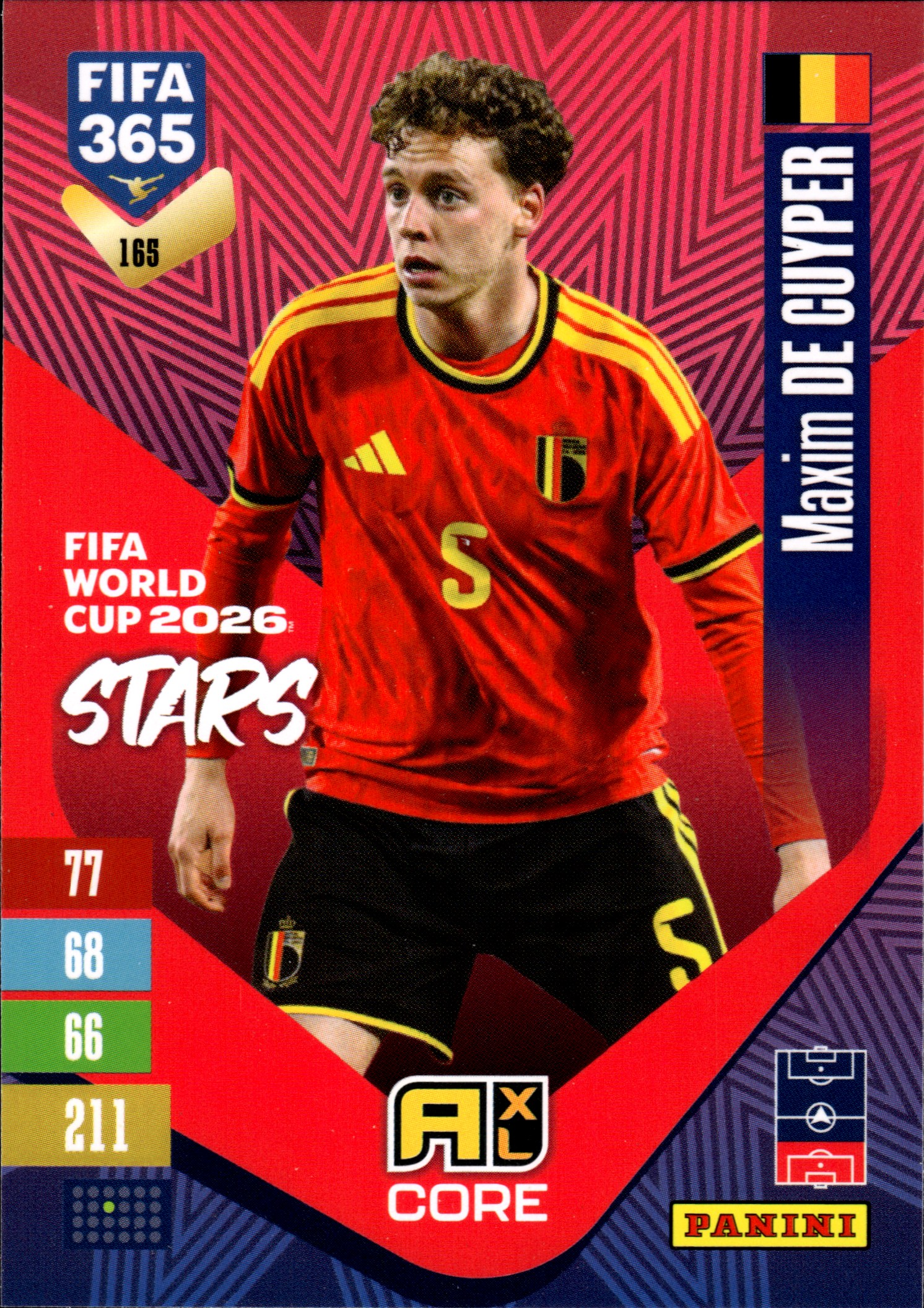 Maxim De Cuyper - Panini Adrenalyn XL FIFA 365 FIFA World Cup 2026 Stars 2026-27, Nr. 165 (Art.-Nr. SG110294)