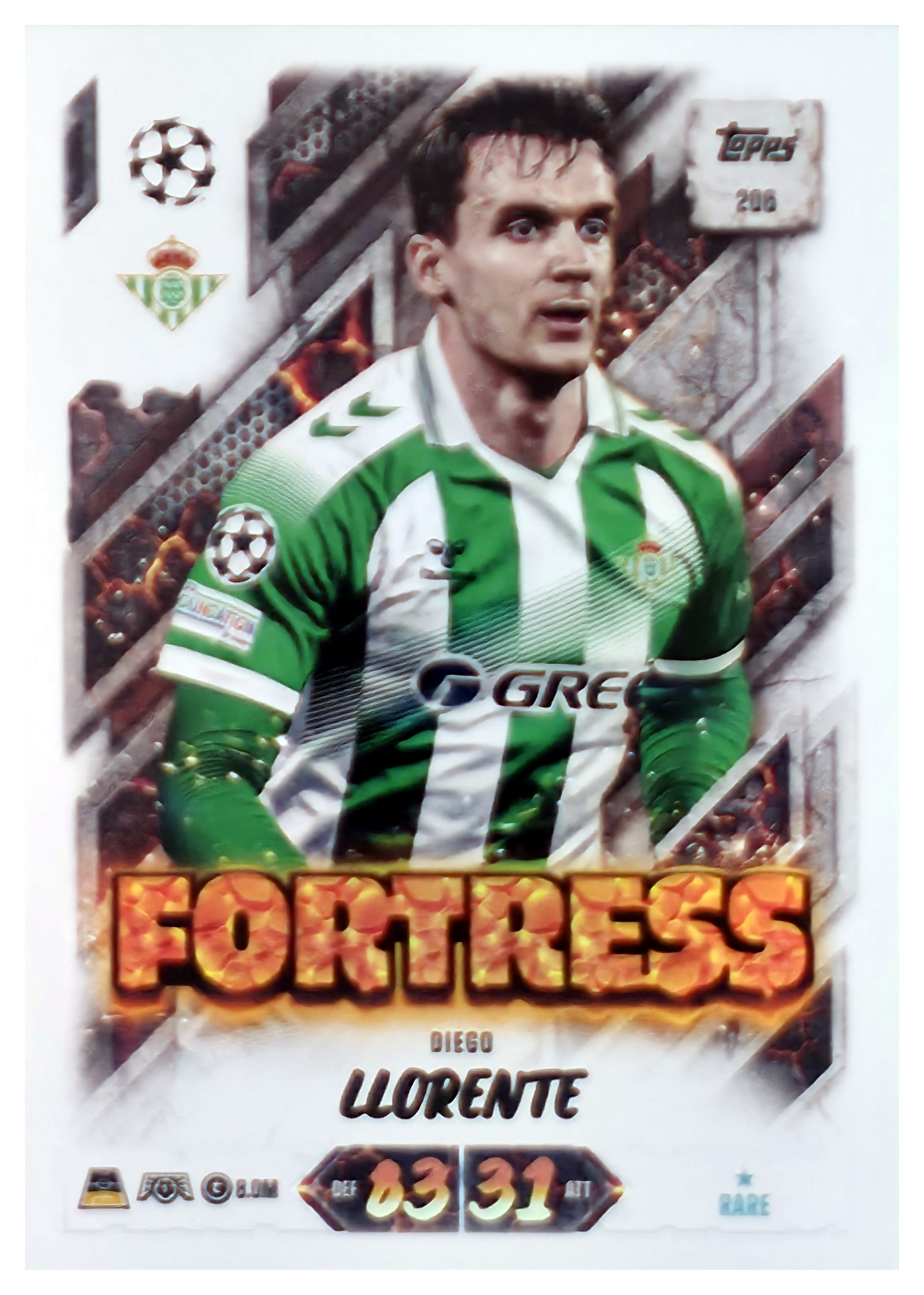 Diego Llorente - Topps Match Attax UEFA Club Competitions Fortress 2026-27, Nr. 206 (Art.-Nr. SG107584)