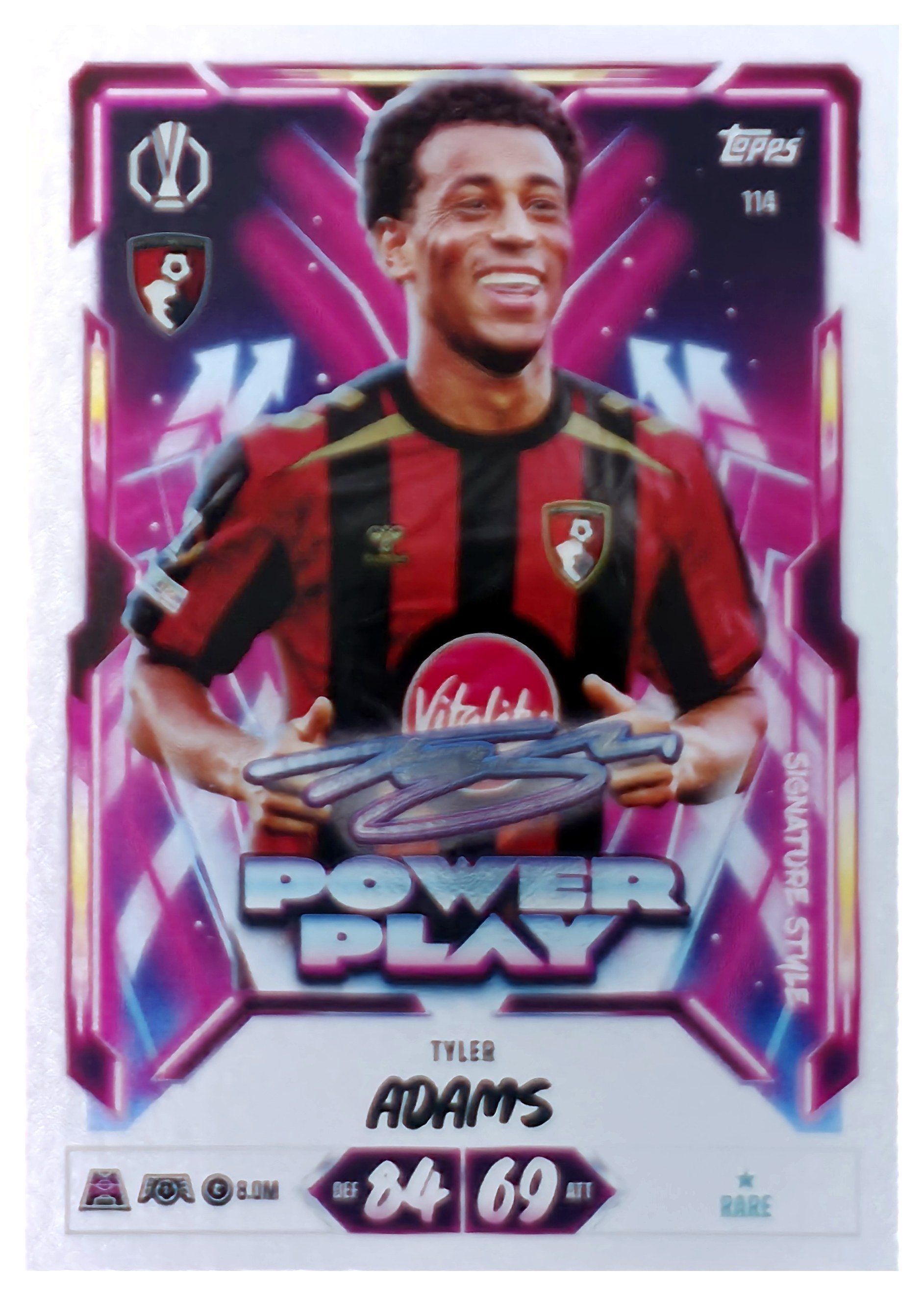 Tyler Adams - Topps Match Attax UEFA Club Competitions Power Play Signature Style 2026-27, Nr. 114 (Art.-Nr. SG107568)