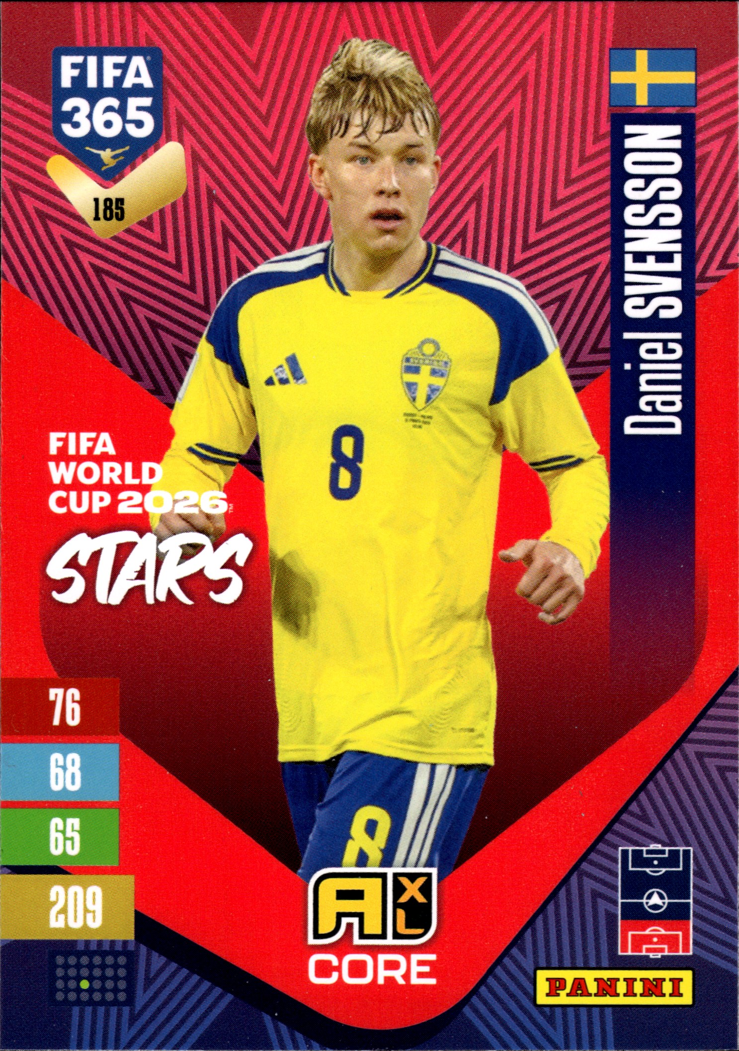 Daniel Svensson - Panini Adrenalyn XL FIFA 365 FIFA World Cup 2026 Stars 2026-27, Nr. 185 (Art.-Nr. SG110243)