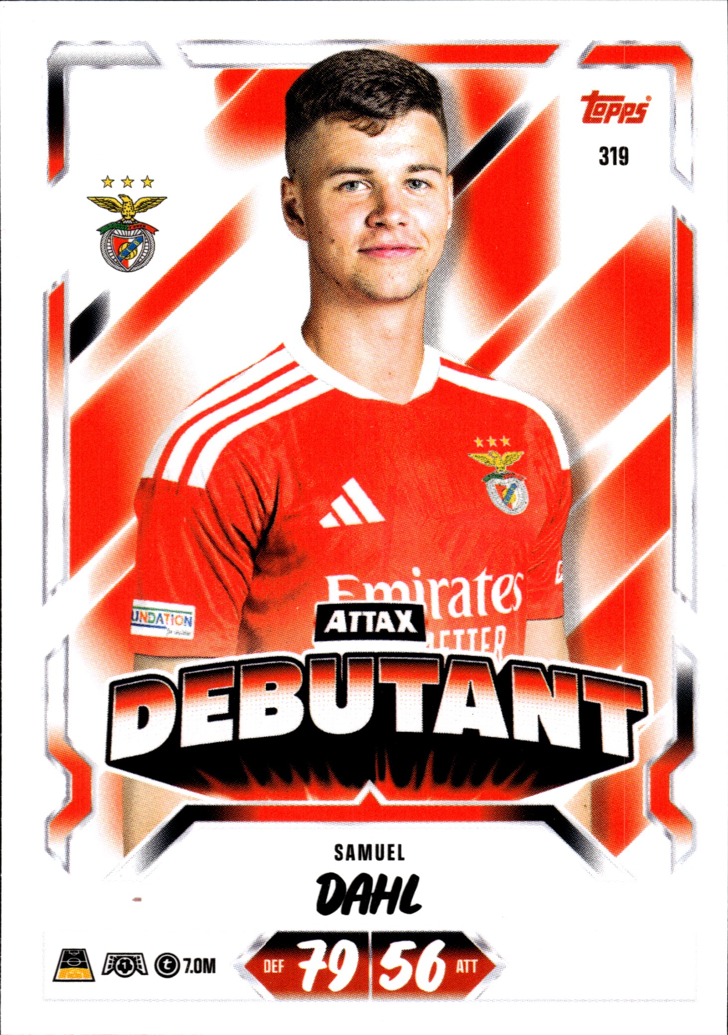 Samuel Dahl - Topps Match Attax UEFA Club Competitions Attax Debutant 2026-27, Nr. 319