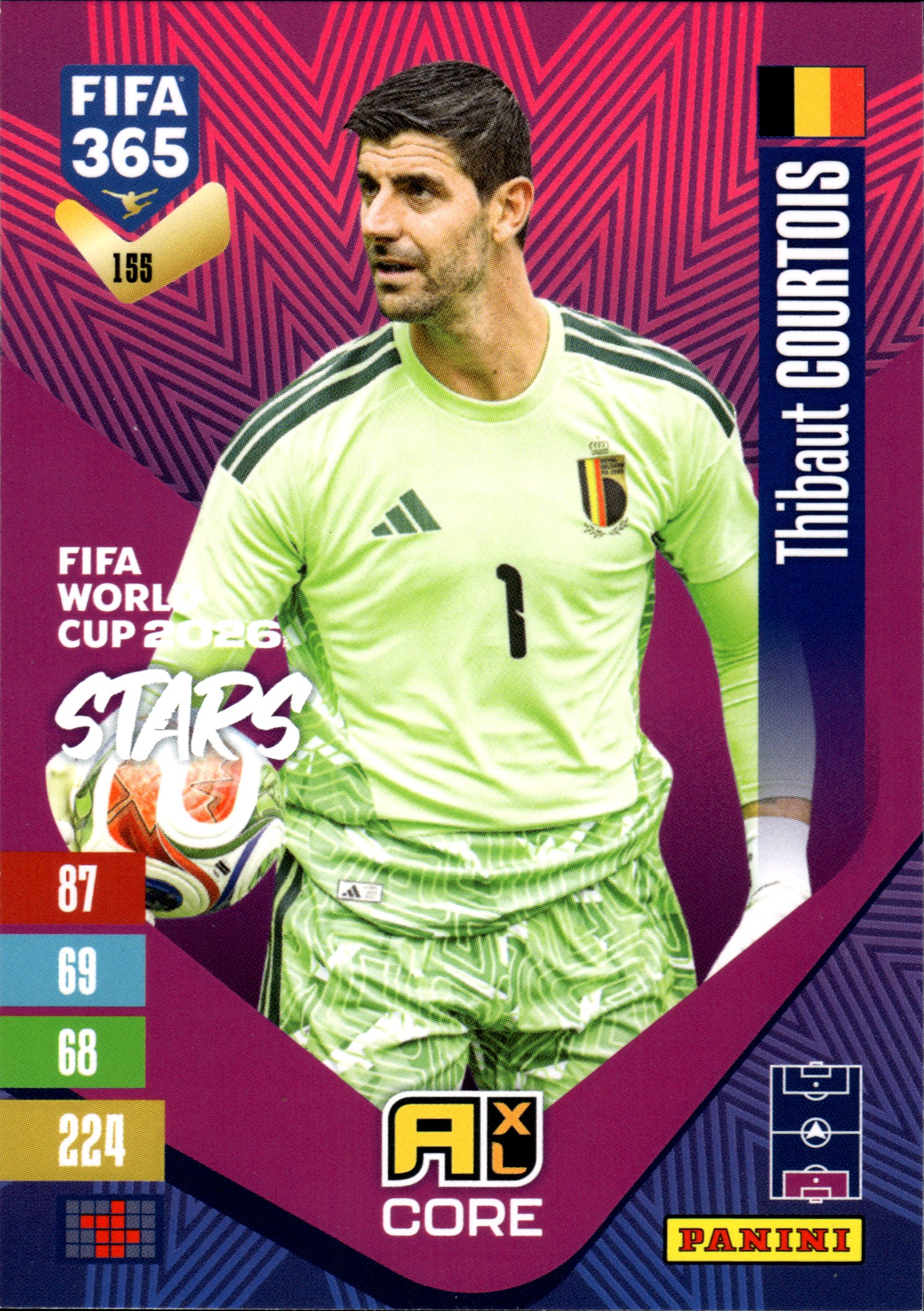 Thibaut Courtois - Panini Adrenalyn XL FIFA 365 FIFA World Cup 2026 Stars 2026-27, Nr. 155 (Art.-Nr. SG110275)