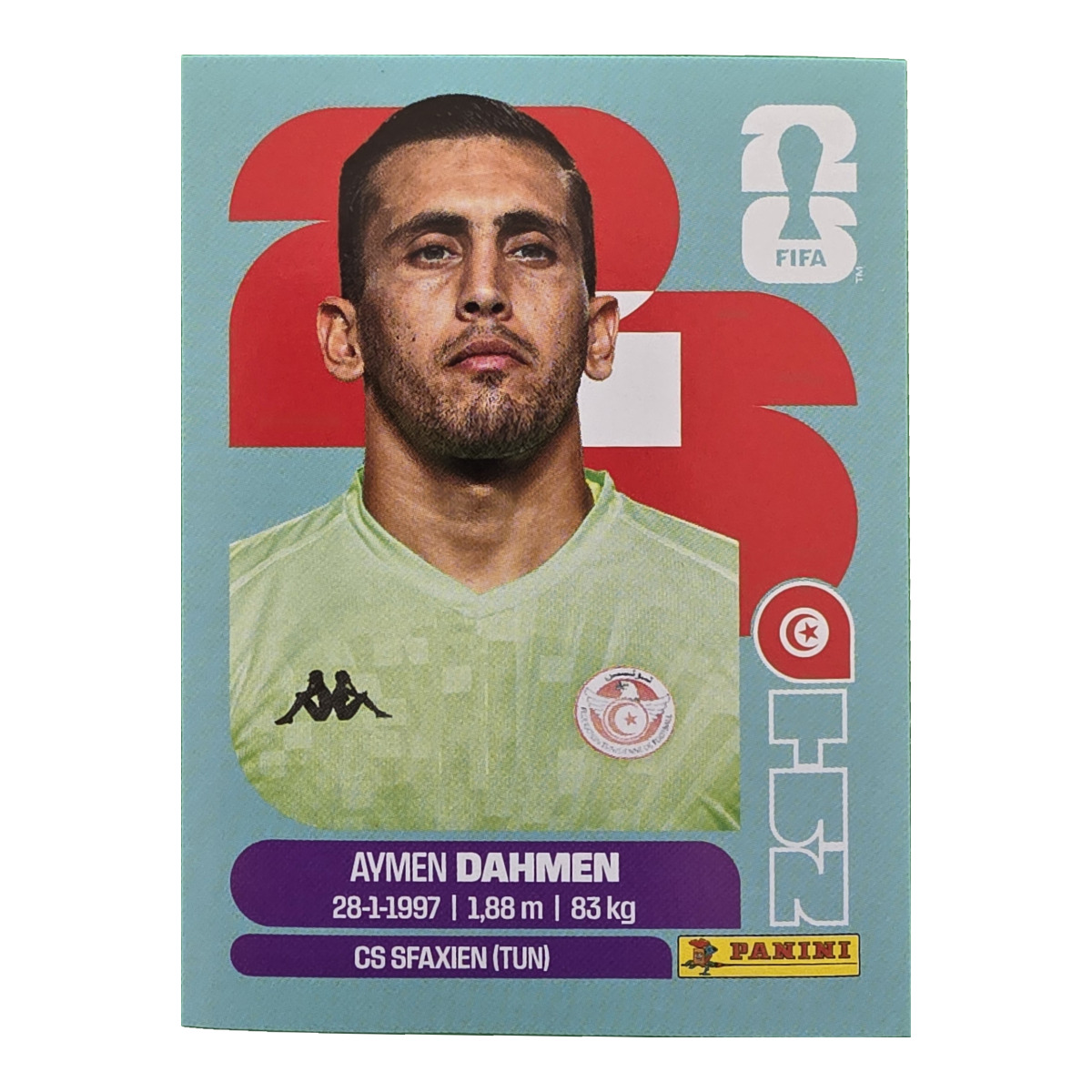 Aymen Dahmen - Tunesien, FIFA WM 2026, Nr. TUN3