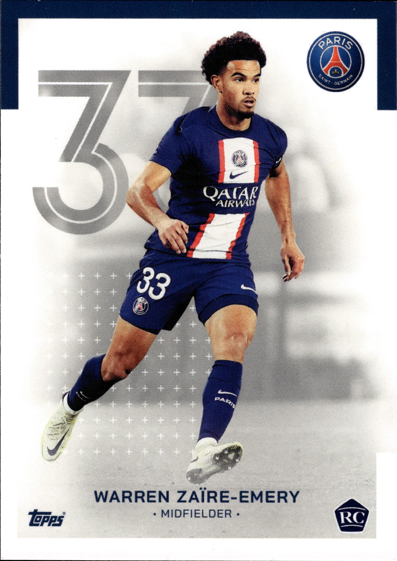 Warren Zaïre-Emery - Topps Paris Saint-Germain Official Team Set 2023-24, Nr. 10 (Art.-Nr. SG103001)