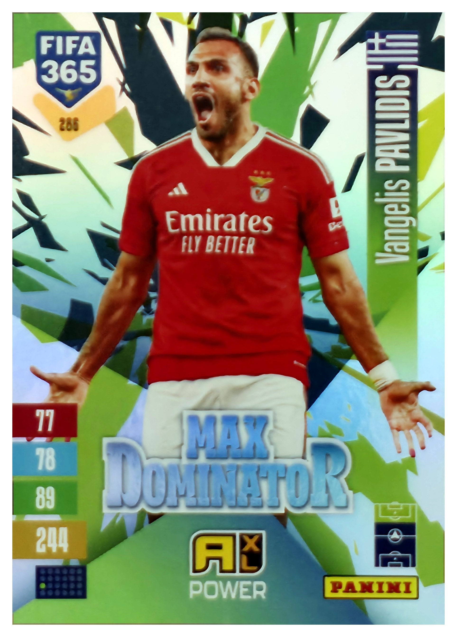 Vangelis Pavlidis - Panini Adrenalyn XL FIFA 365 Max Dominator 2026-27, Nr. 286 – Insert
