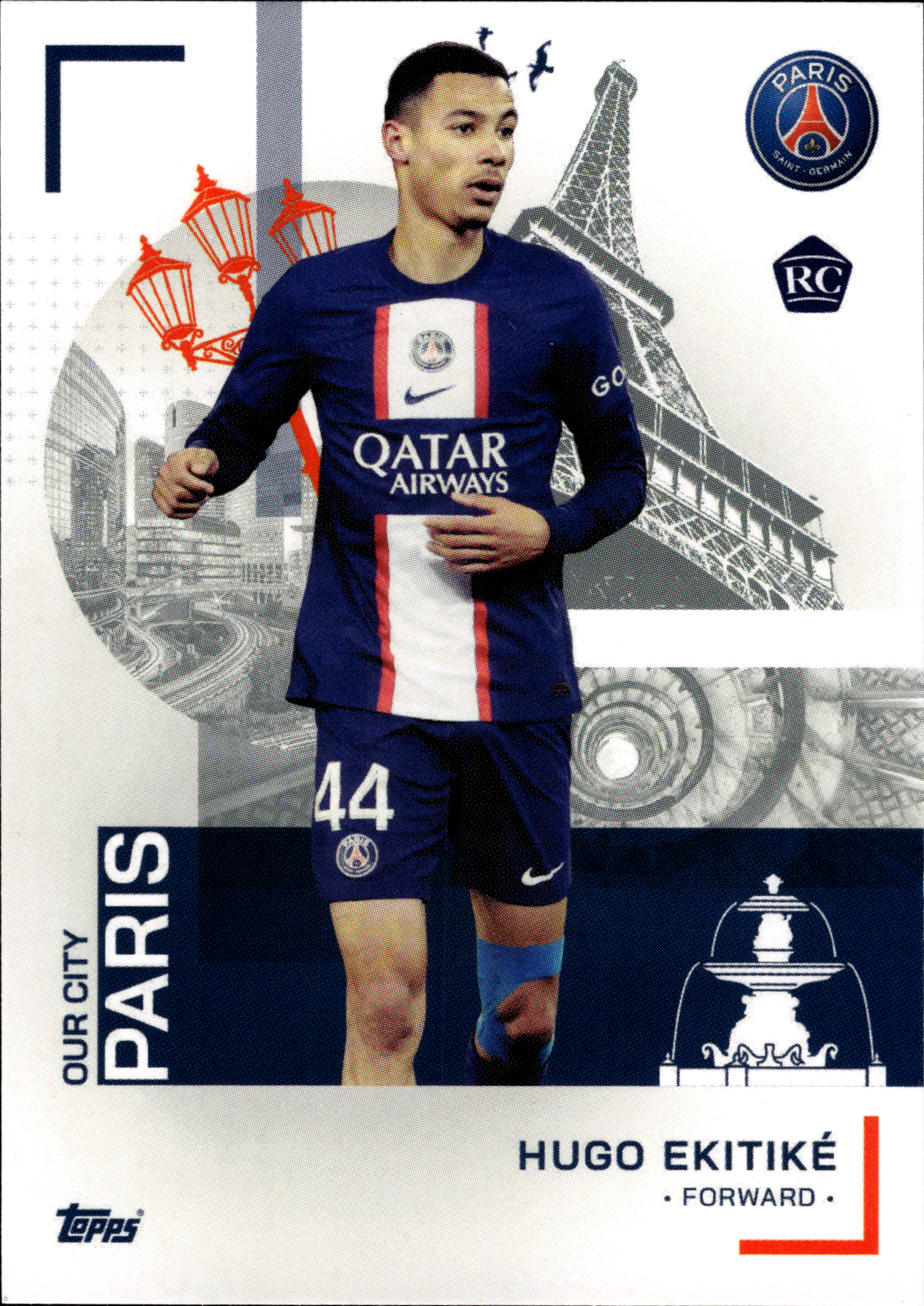 Hugo Ekitiké - Topps Paris Saint-Germain Official Team Set 2023-24, Nr. 31 (Art.-Nr. SG102975)