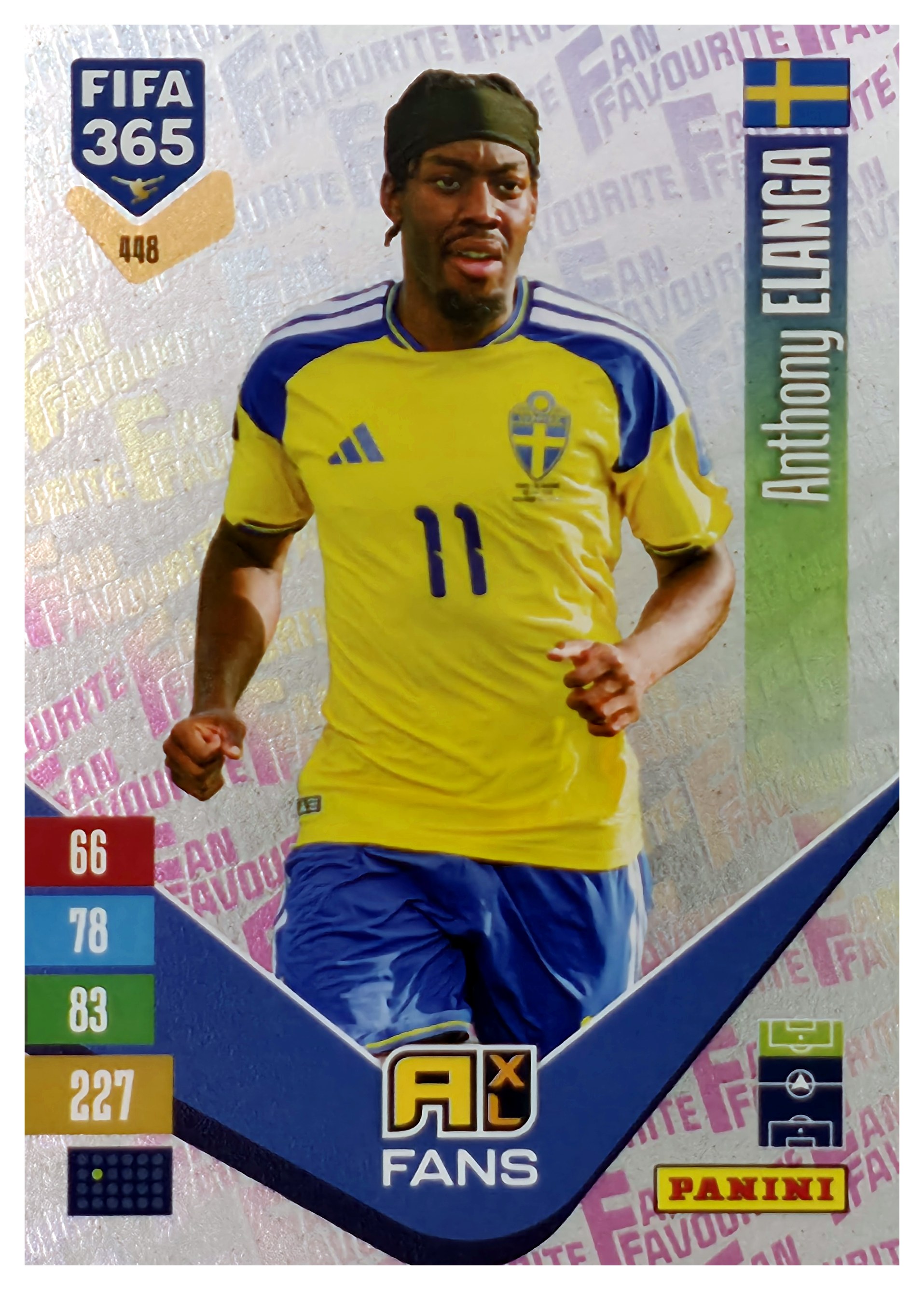 Anthony Elanga - Panini Adrenalyn XL FIFA 365 Fan Favourites 2026-27, Nr. 448 – Insert (Art.-Nr. SG110497)