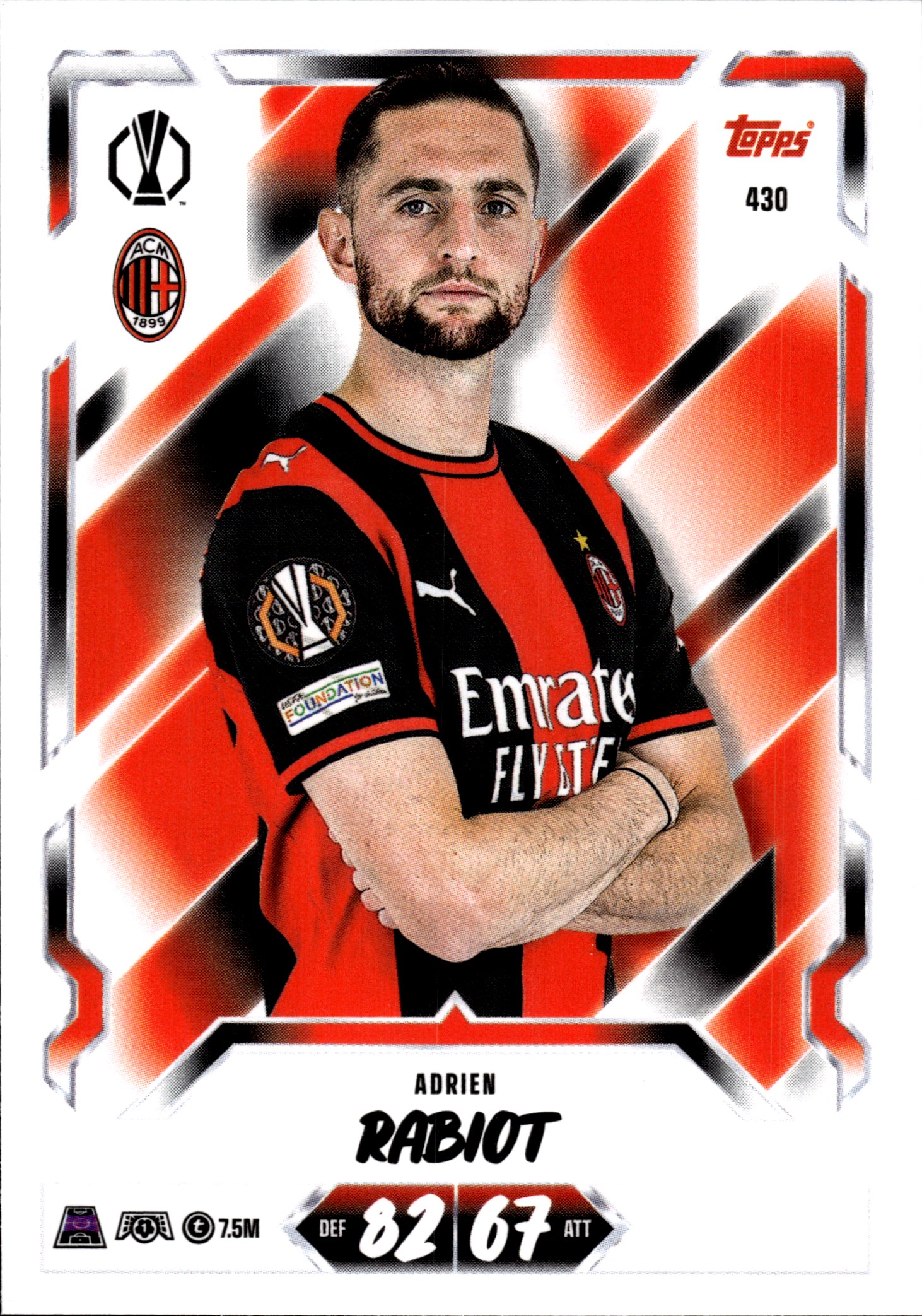 Adrien Rabiot - Topps Match Attax UEFA Club Competitions Base Set 2026-27, Nr. 430 (Art.-Nr. SG107264)