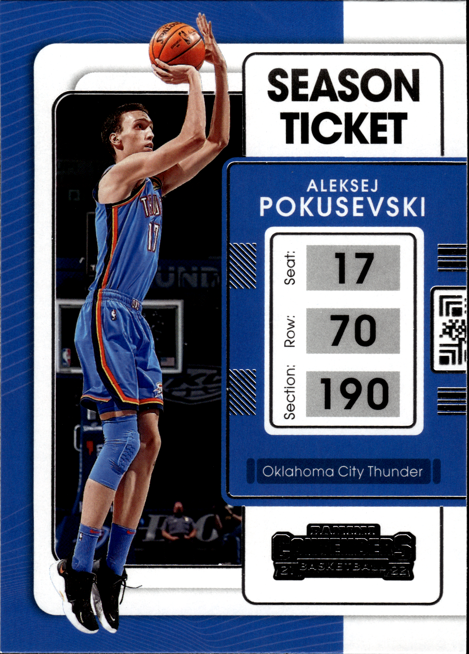 Aleksej Pokusevski - Panini Contenders Season Ticket 2021-22, Nr. 95 (Art.-Nr. SG103734)