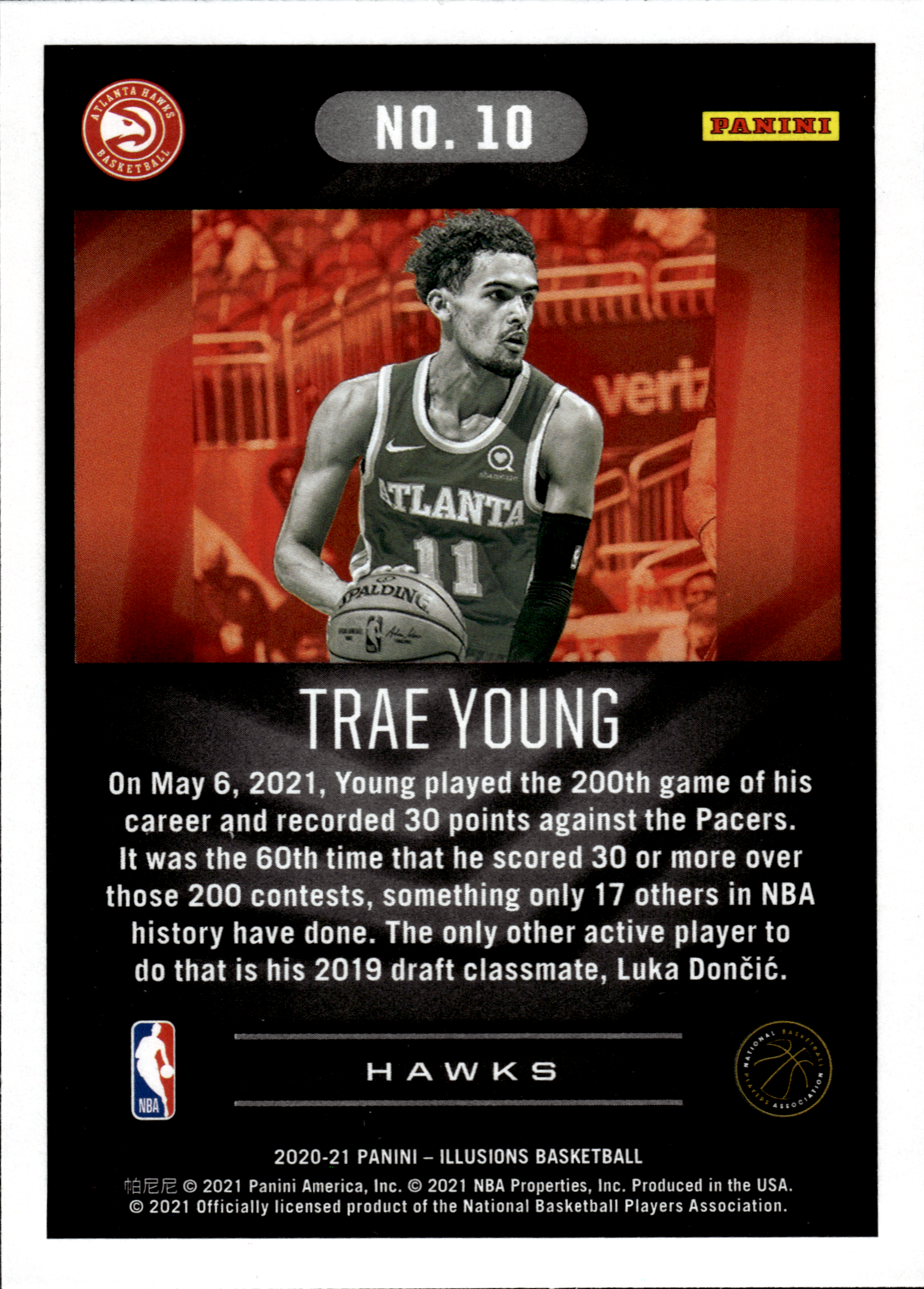Trae Young - Panini Illusions Base Set 2020-21, Nr. 10