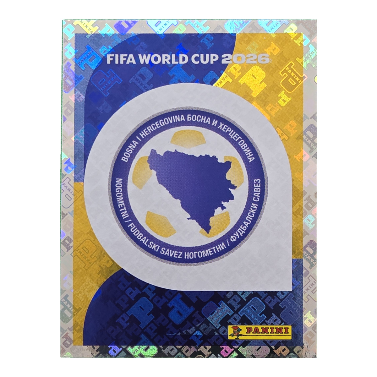 Emblem - Bosnien und Herzegowina, FIFA WM 2026, Nr. BIH1 – Glitzer-Optik