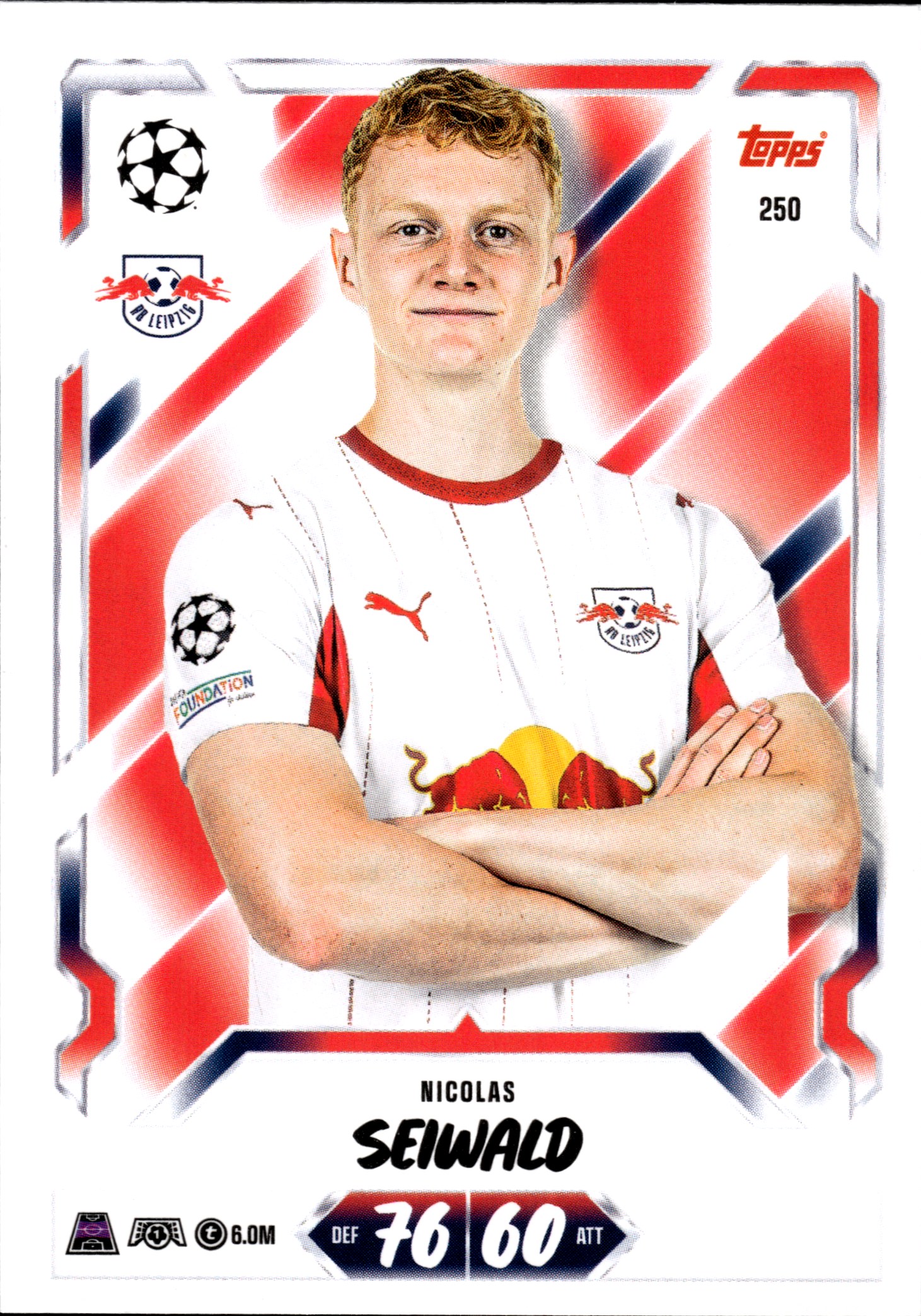 Nicolas Seiwald - Topps Match Attax UEFA Club Competitions Base Set 2026-27, Nr. 250 (Art.-Nr. SG107140)