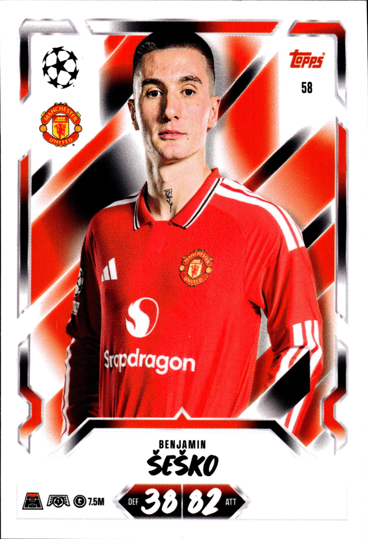 Benjamin Šeško - Topps Match Attax UEFA Club Competitions Base Set 2026-27, Nr. 58 (Art.-Nr. SG107105)