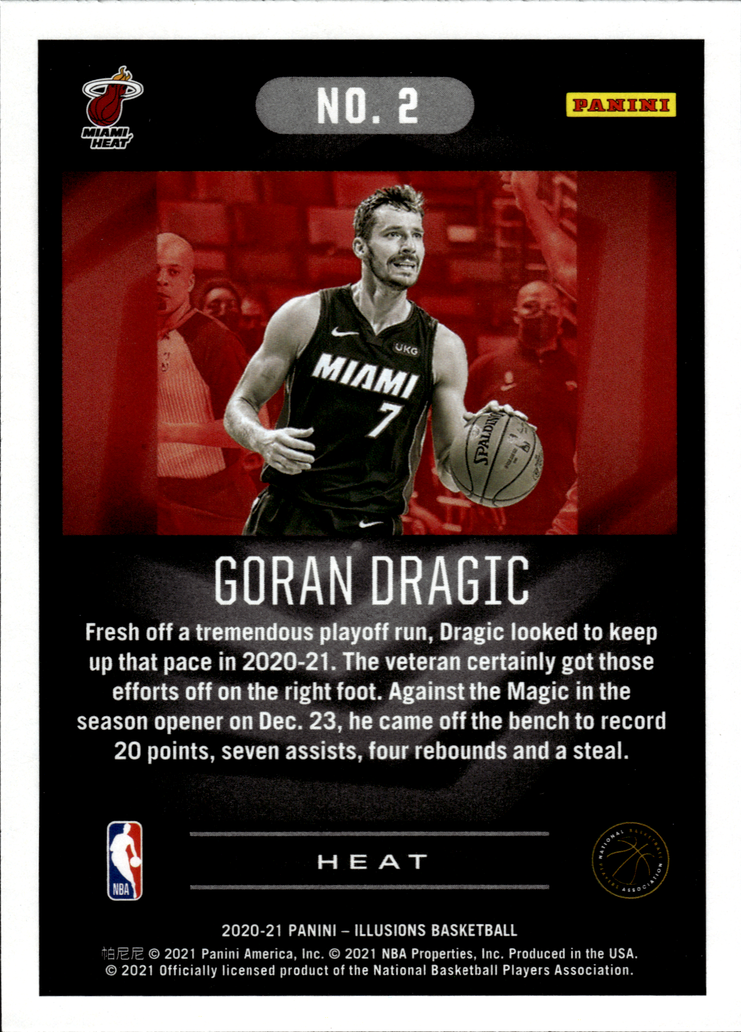 Goran Dragic - Panini Illusions Base Set 2020-21, Nr. 2