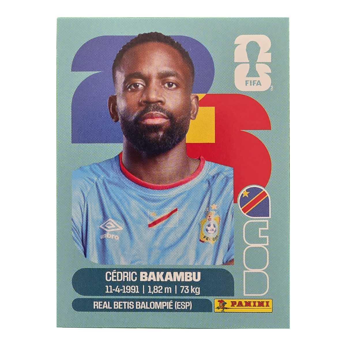 Cédric Bakambu - Kongo DR, FIFA WM 2026, Nr. COD19