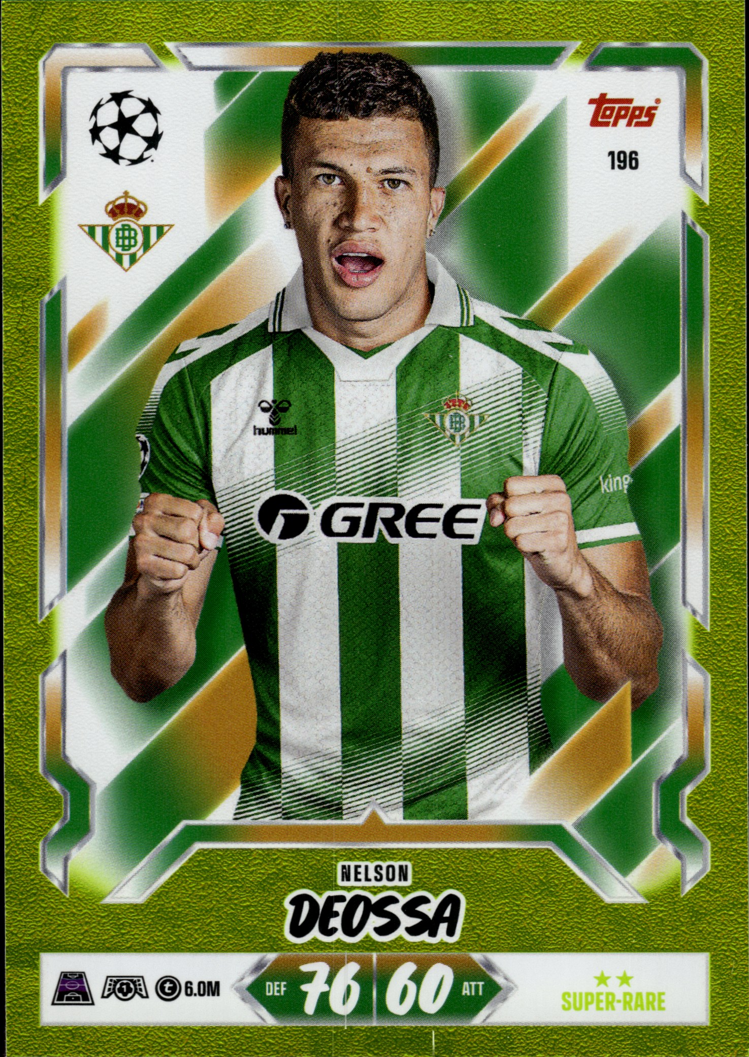 Nelson Deossa - Topps Match Attax UEFA Club Competitions Base Set 2026-27, Nr. 196 – Super Rare (Art.-Nr. SG107416)